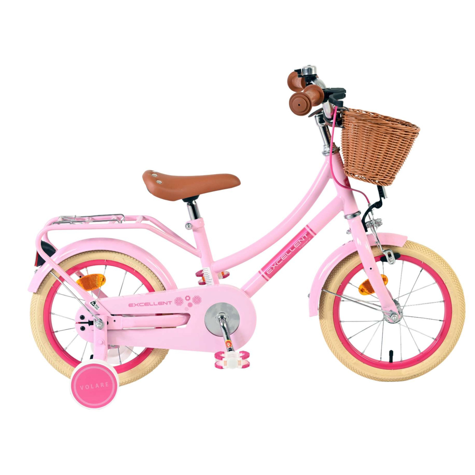 Volare Excellent Fiets - 14 inch - Roze