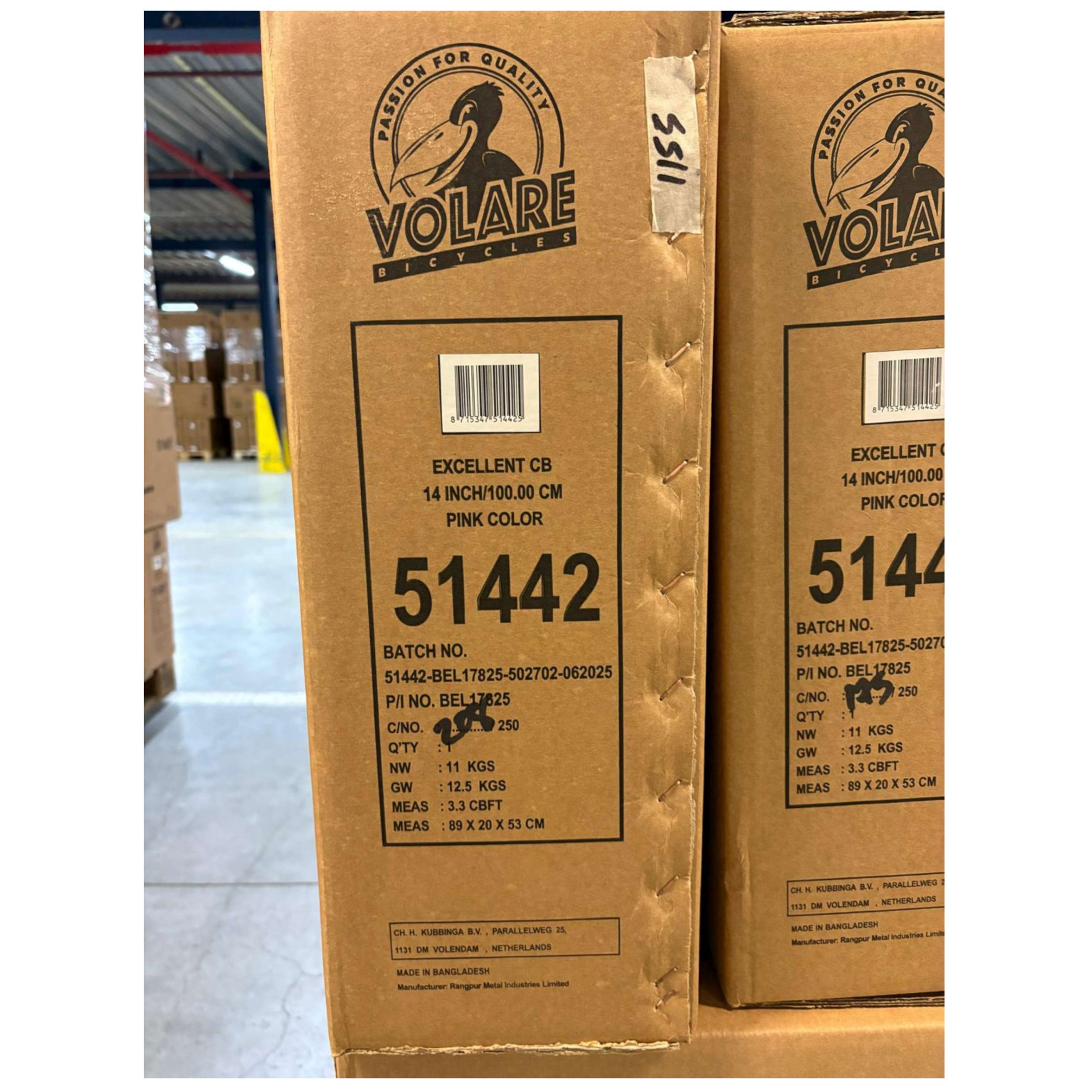 Volare Excellent Fiets - 14 inch - Roze