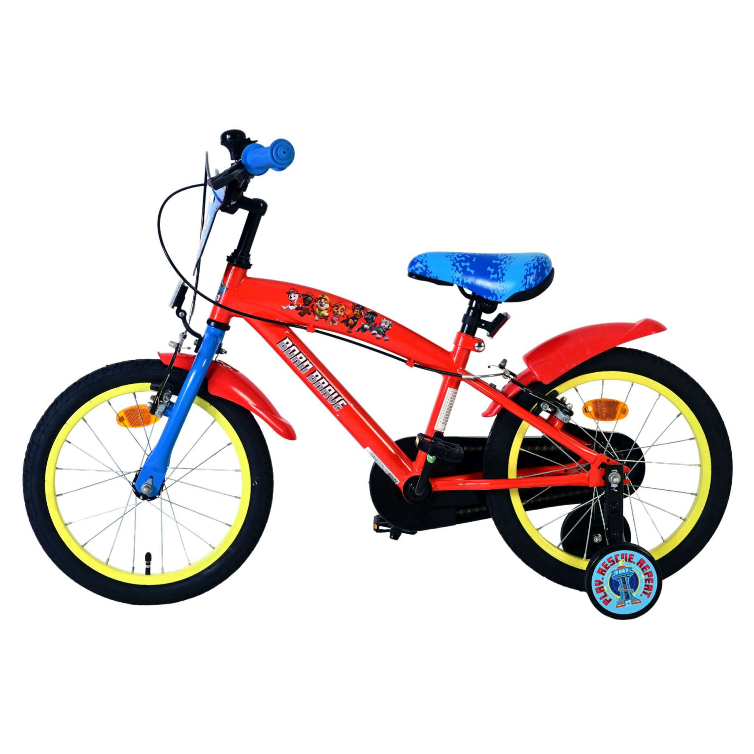 Paw Patrol Fiets - 16 inch - Rood - Twee handremmen