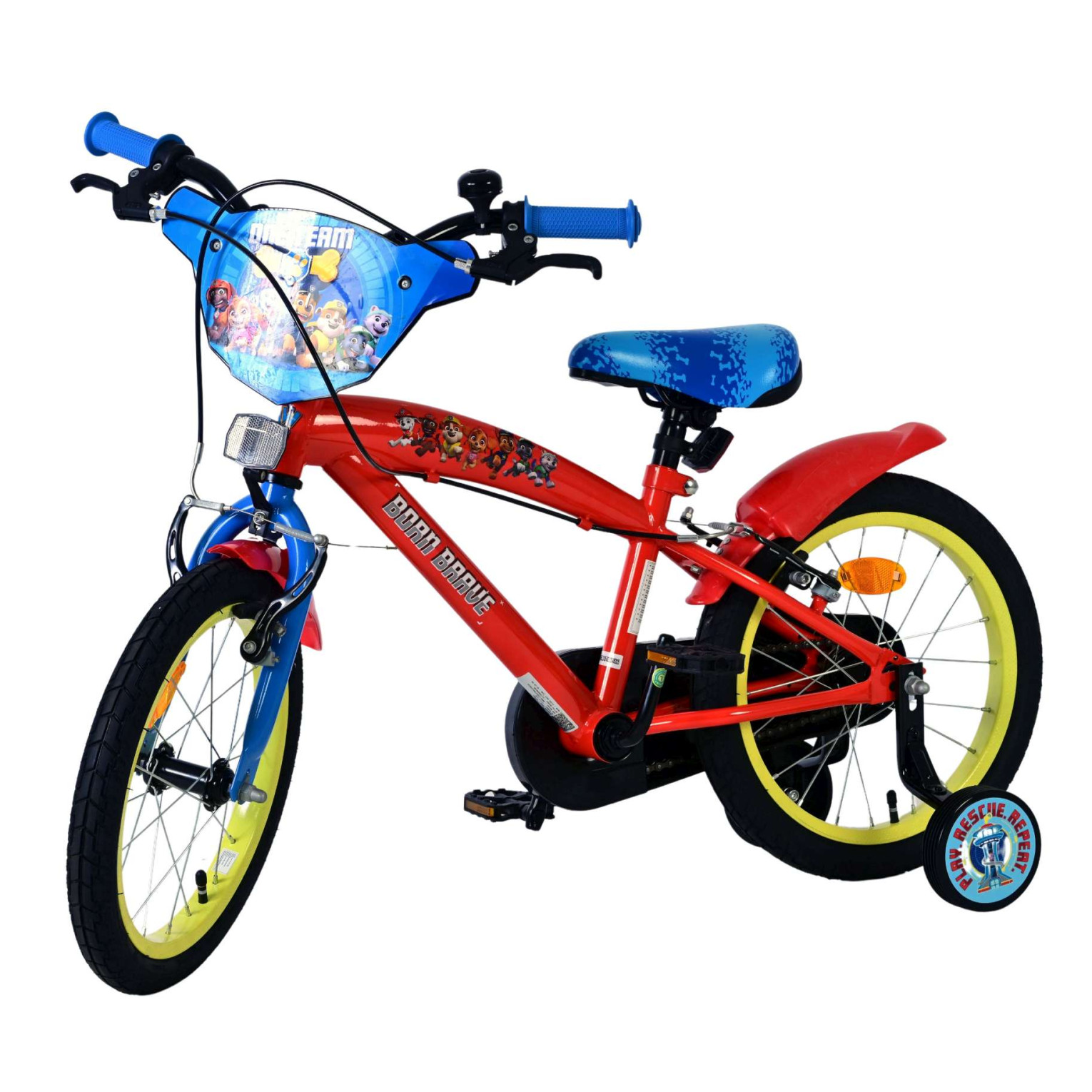 Paw Patrol Fiets - 16 inch - Rood - Twee handremmen