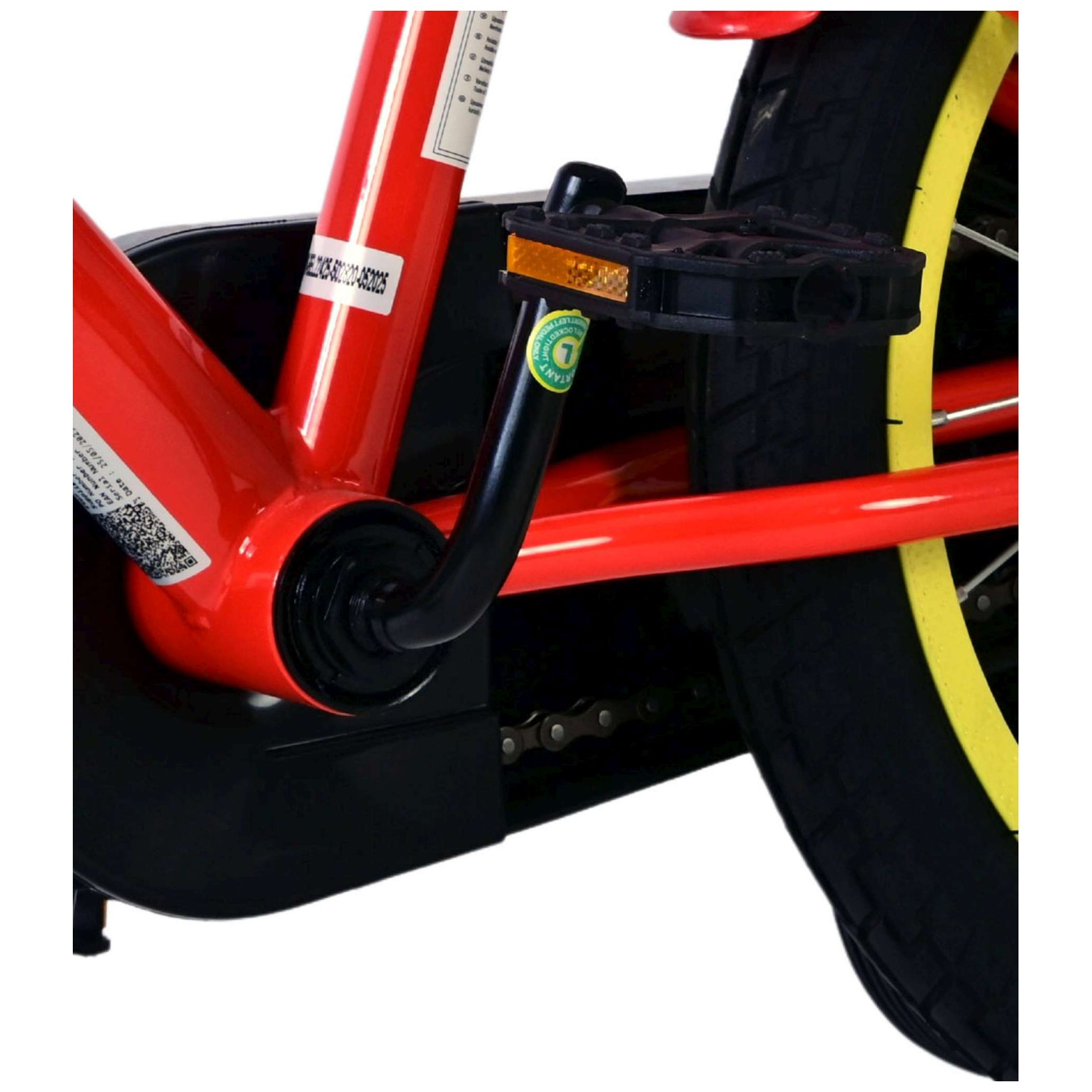 Paw Patrol Fiets - 16 inch - Rood - Twee handremmen