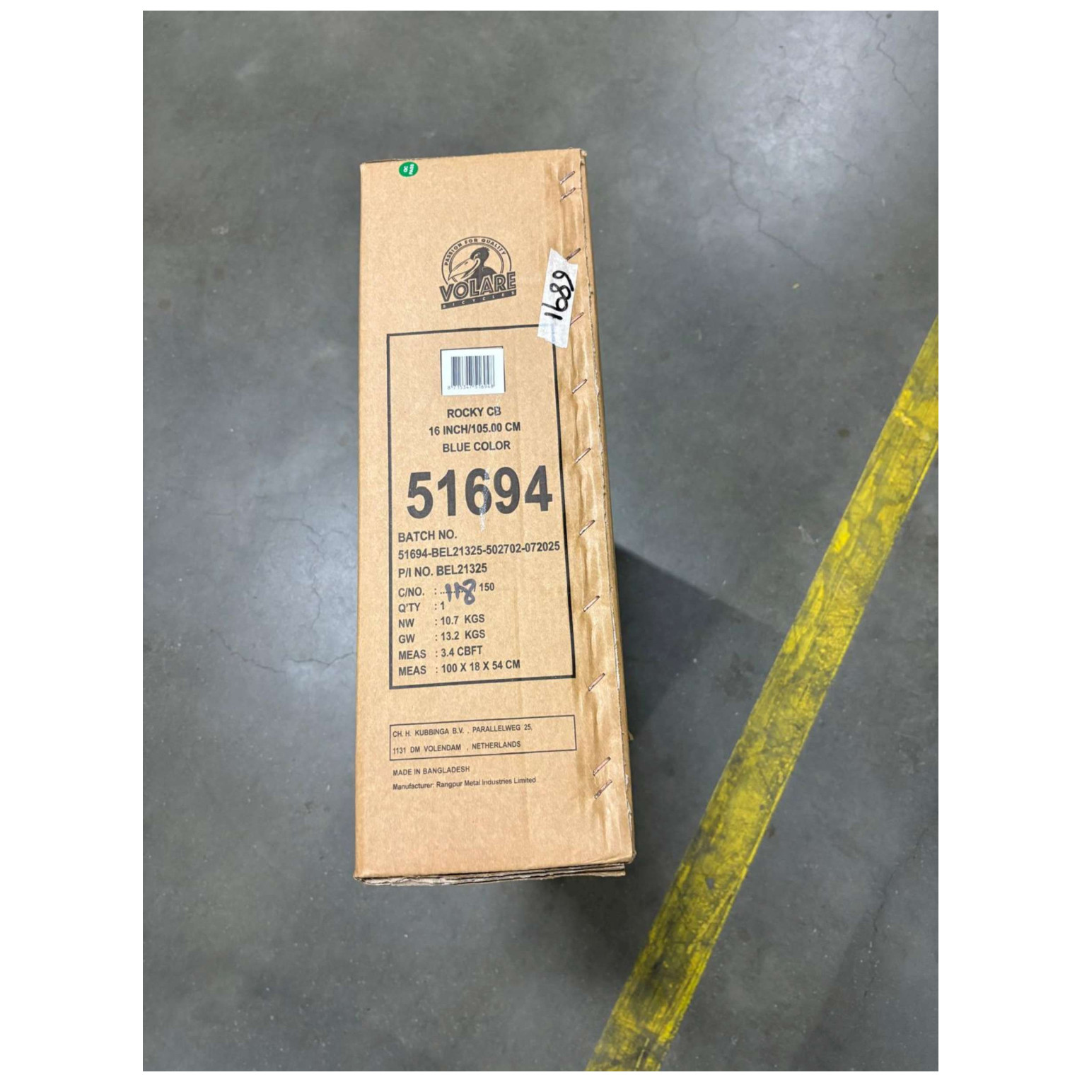 Volare Rocky Fiets - 16 inch - Blauw