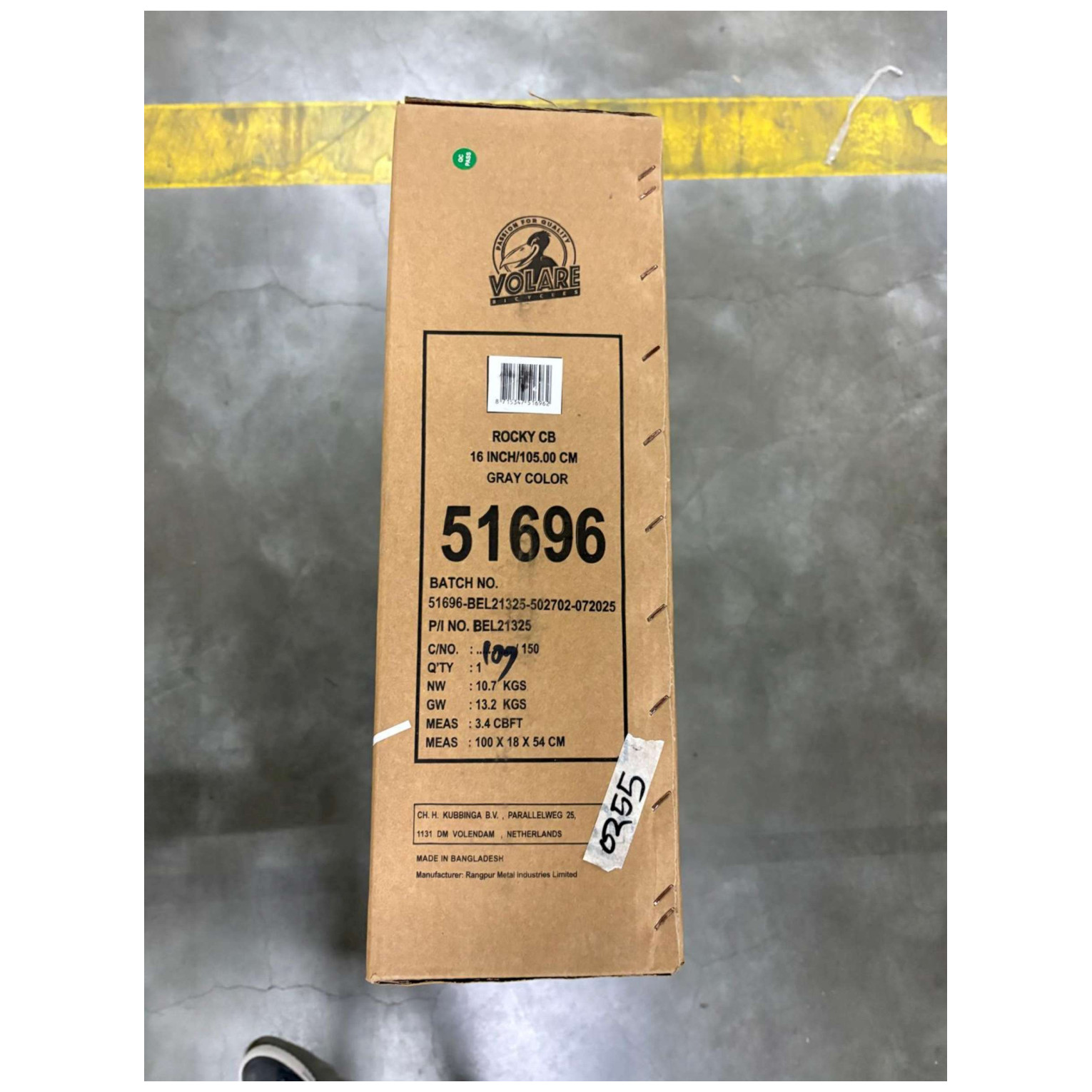 Volare Rocky Fiets - 16 inch - Grijs