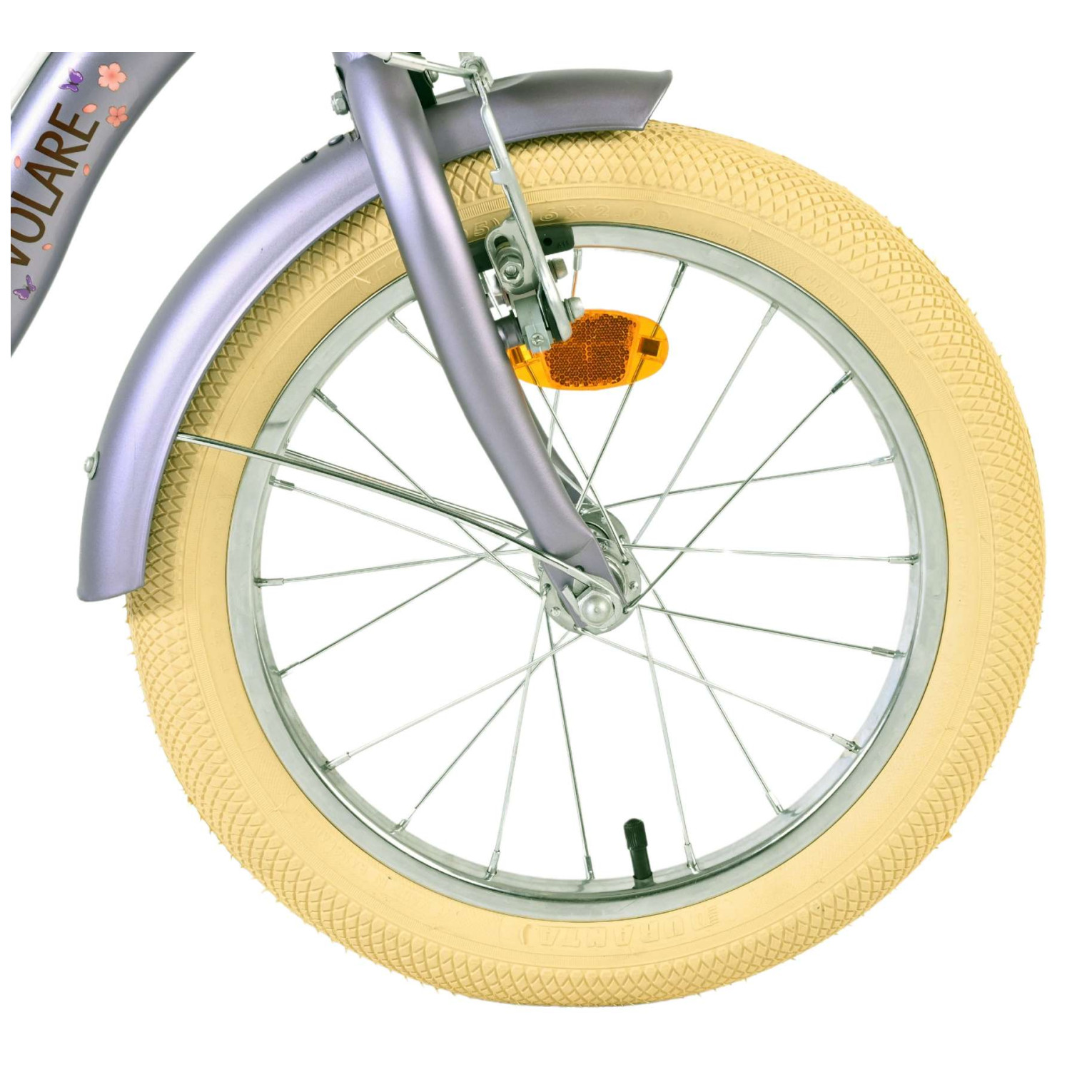 Volare Blossom Fiets - 16 inch - Paars - Twee Handremmen