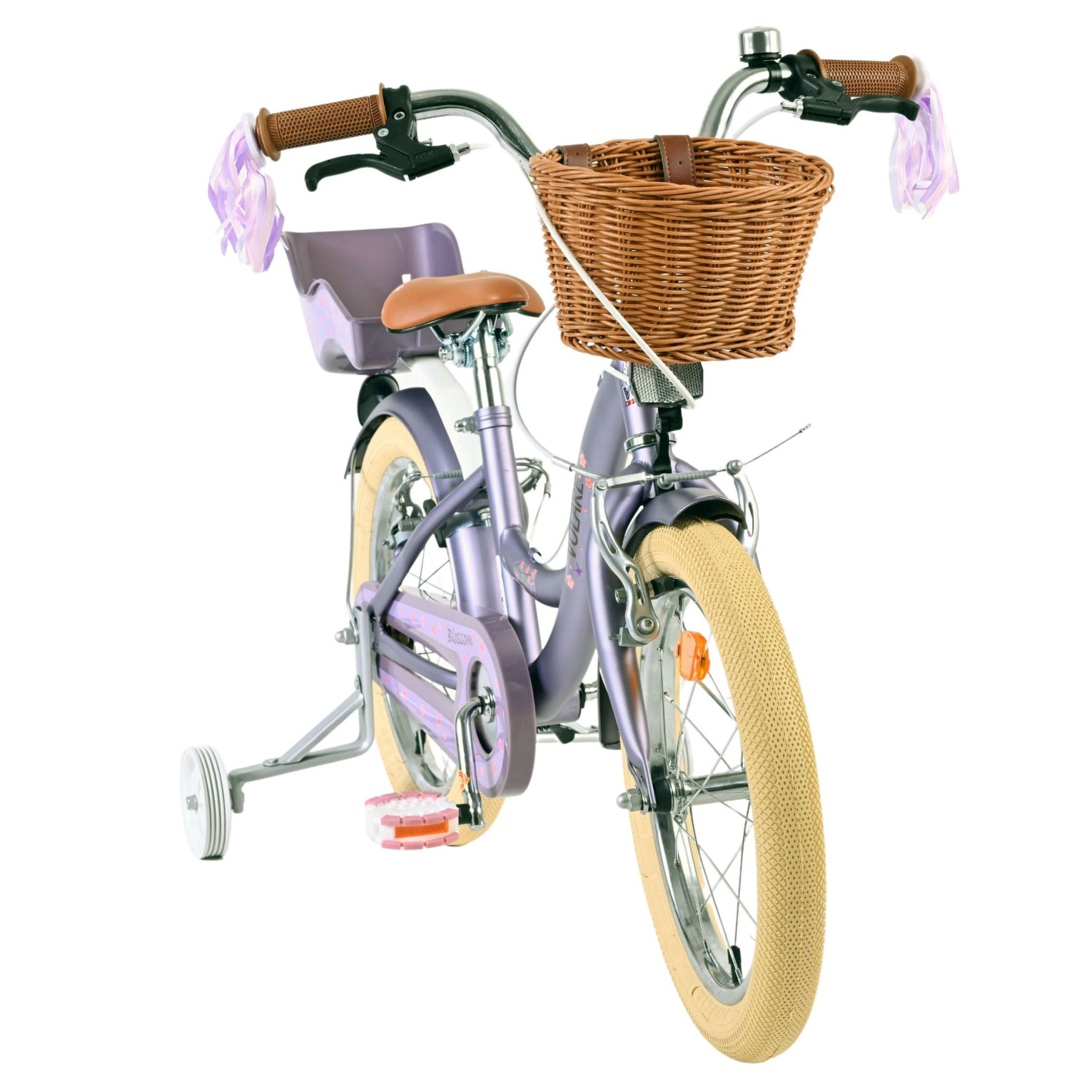 Volare Blossom Fiets - 16 inch - Paars - Twee Handremmen