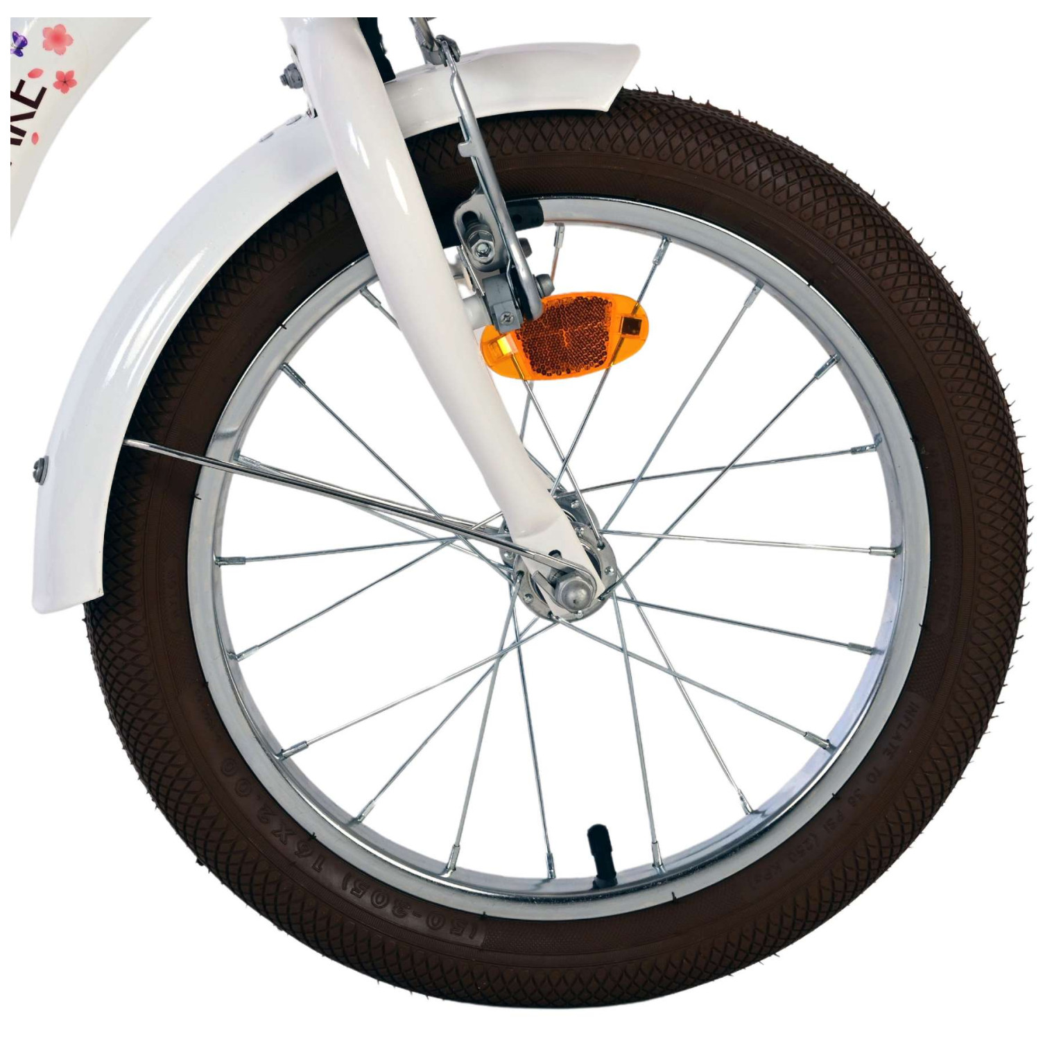 Volare Blossom Fiets - 16 inch - Wit - Twee Handremmen