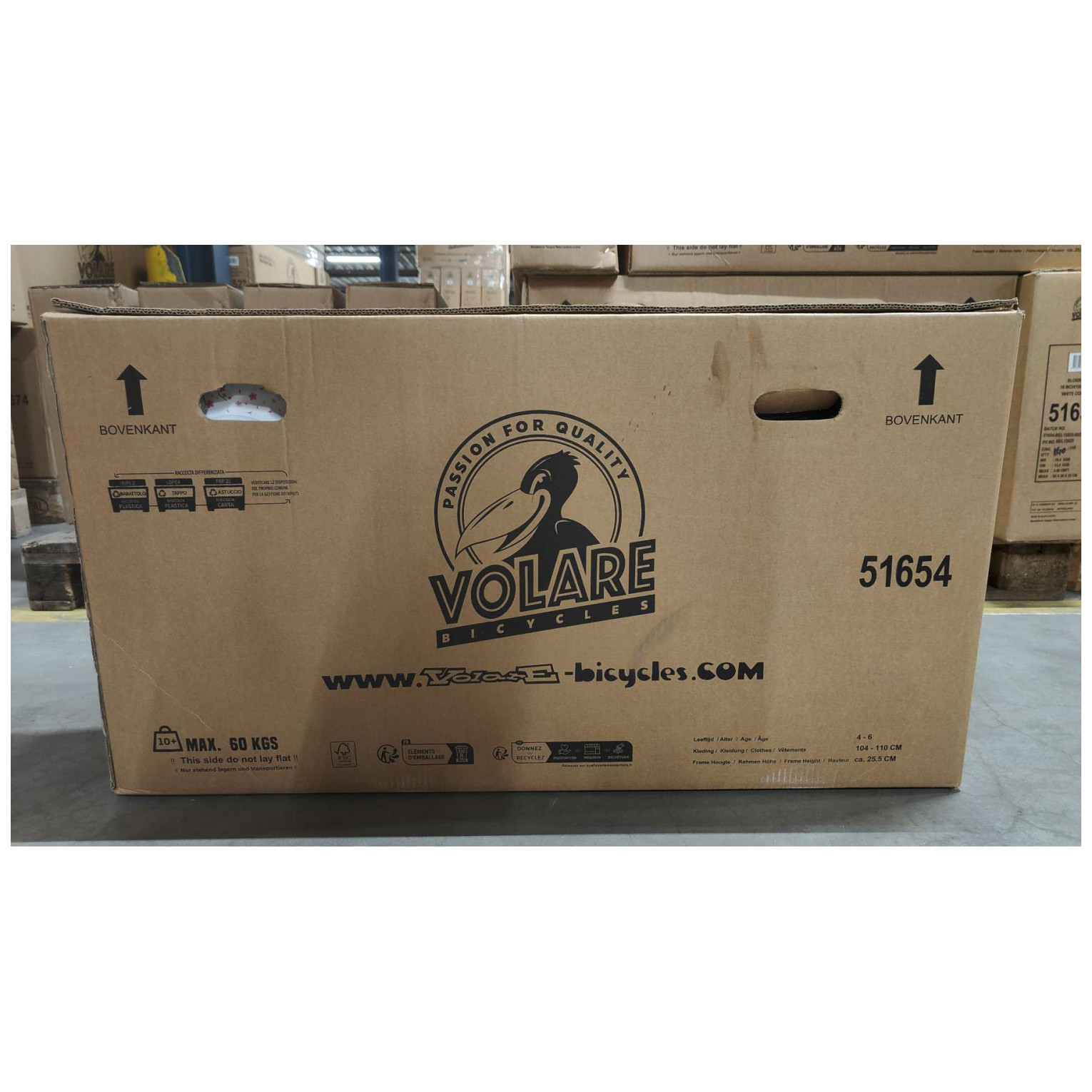 Volare Blossom Fiets - 16 inch - Wit - Twee Handremmen