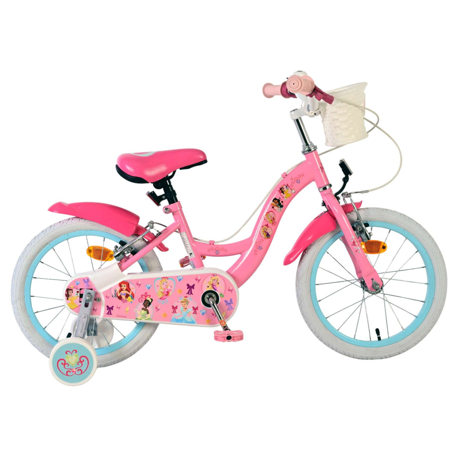 Disney Princess Fiets - 16 inch - Roze - Twee Handremmen