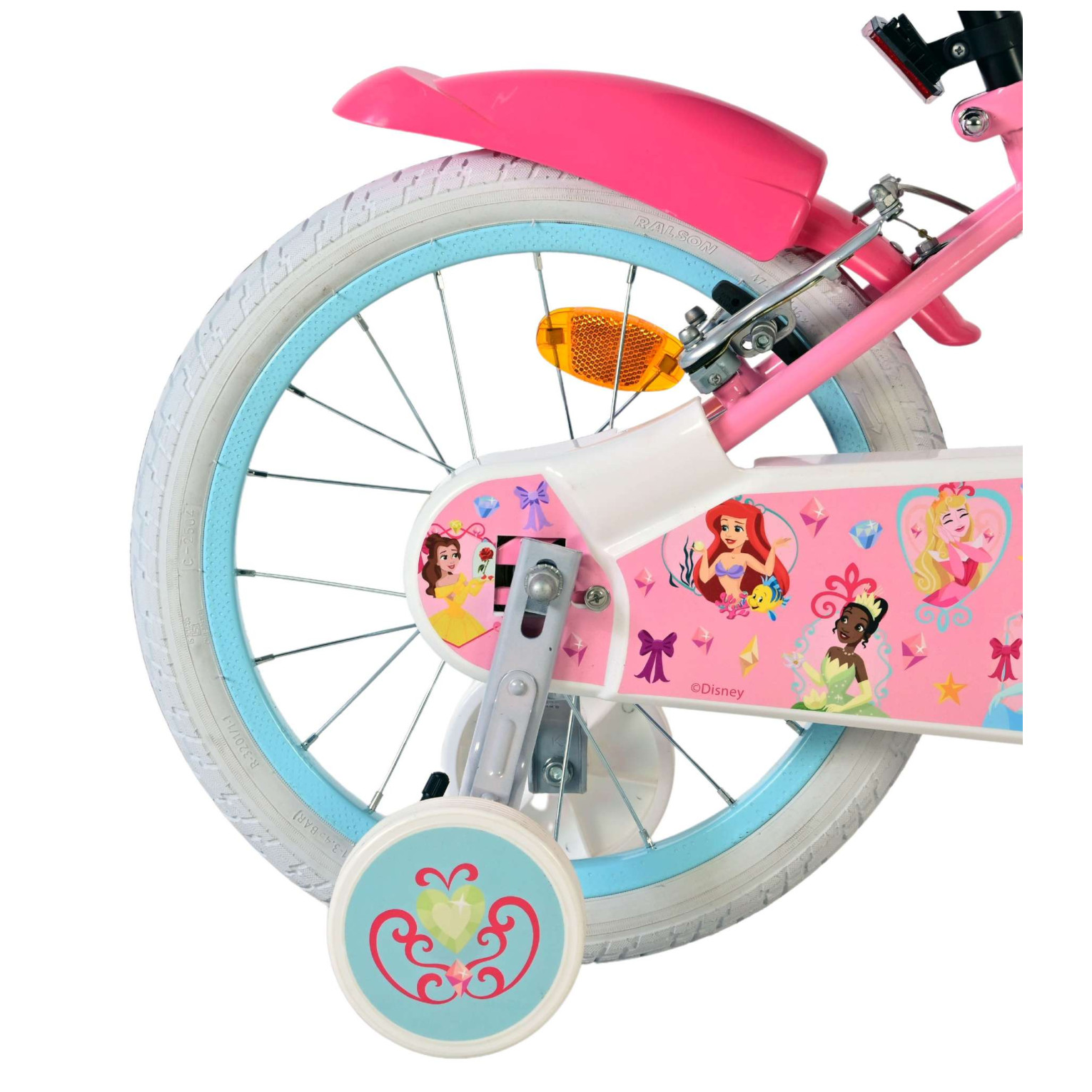 Disney Princess Fiets - 16 inch - Roze - Twee Handremmen