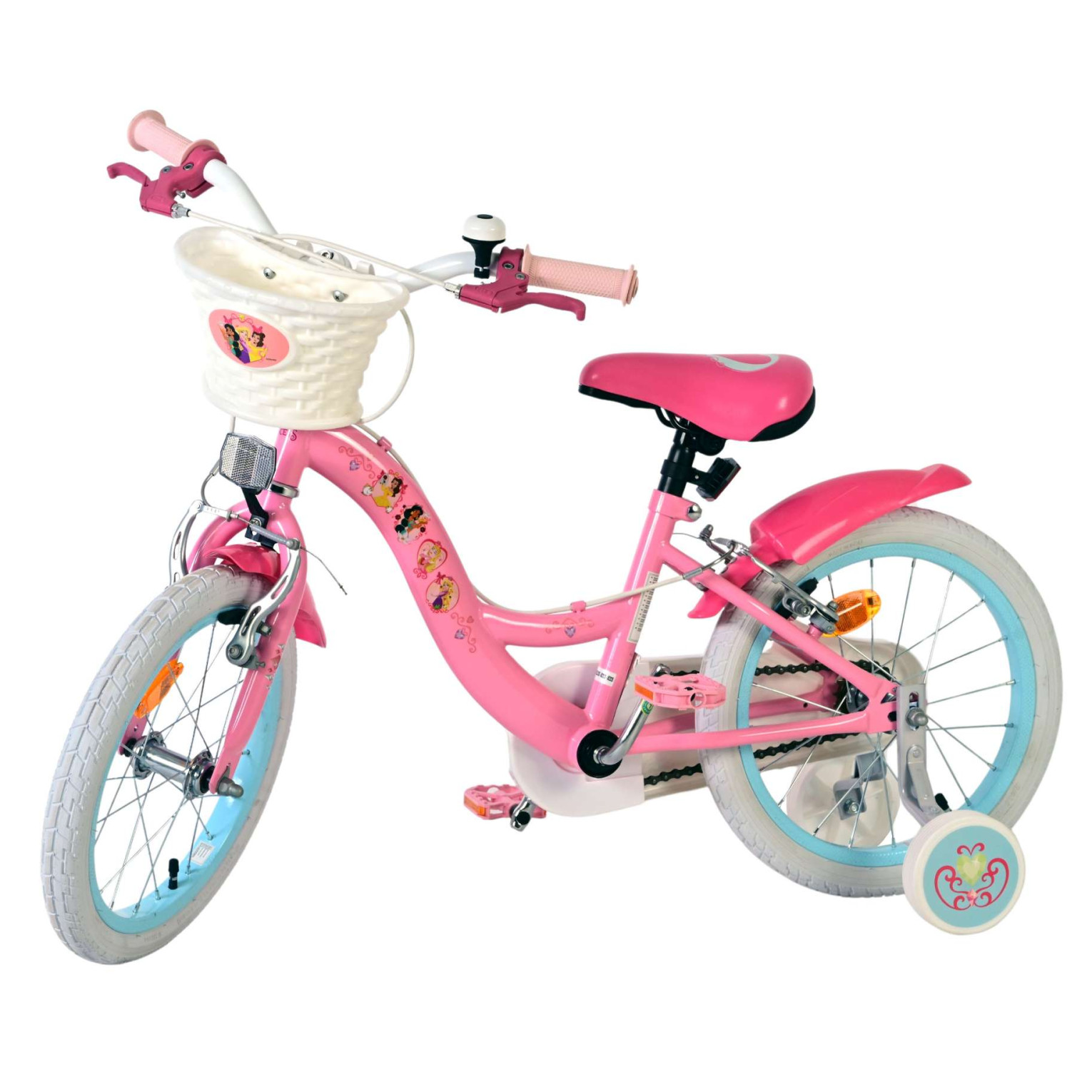 Disney Princess Fiets - 16 inch - Roze - Twee Handremmen