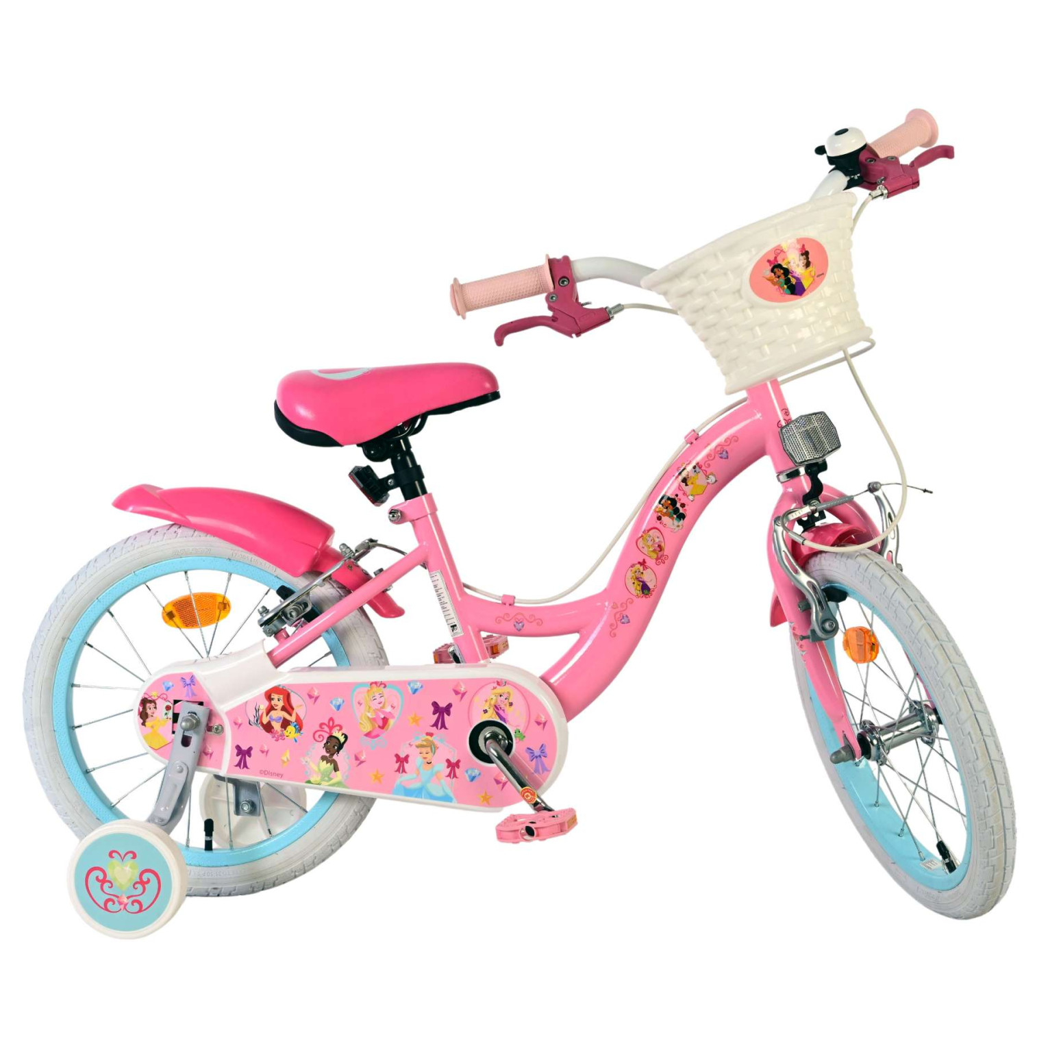 Disney Princess Fiets - 16 inch - Roze - Twee Handremmen