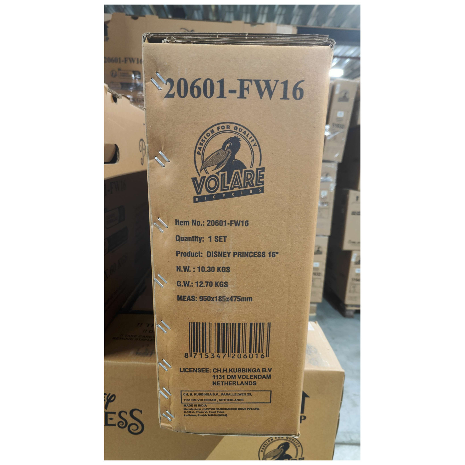 Disney Princess Fiets - 16 inch - Roze - Twee Handremmen