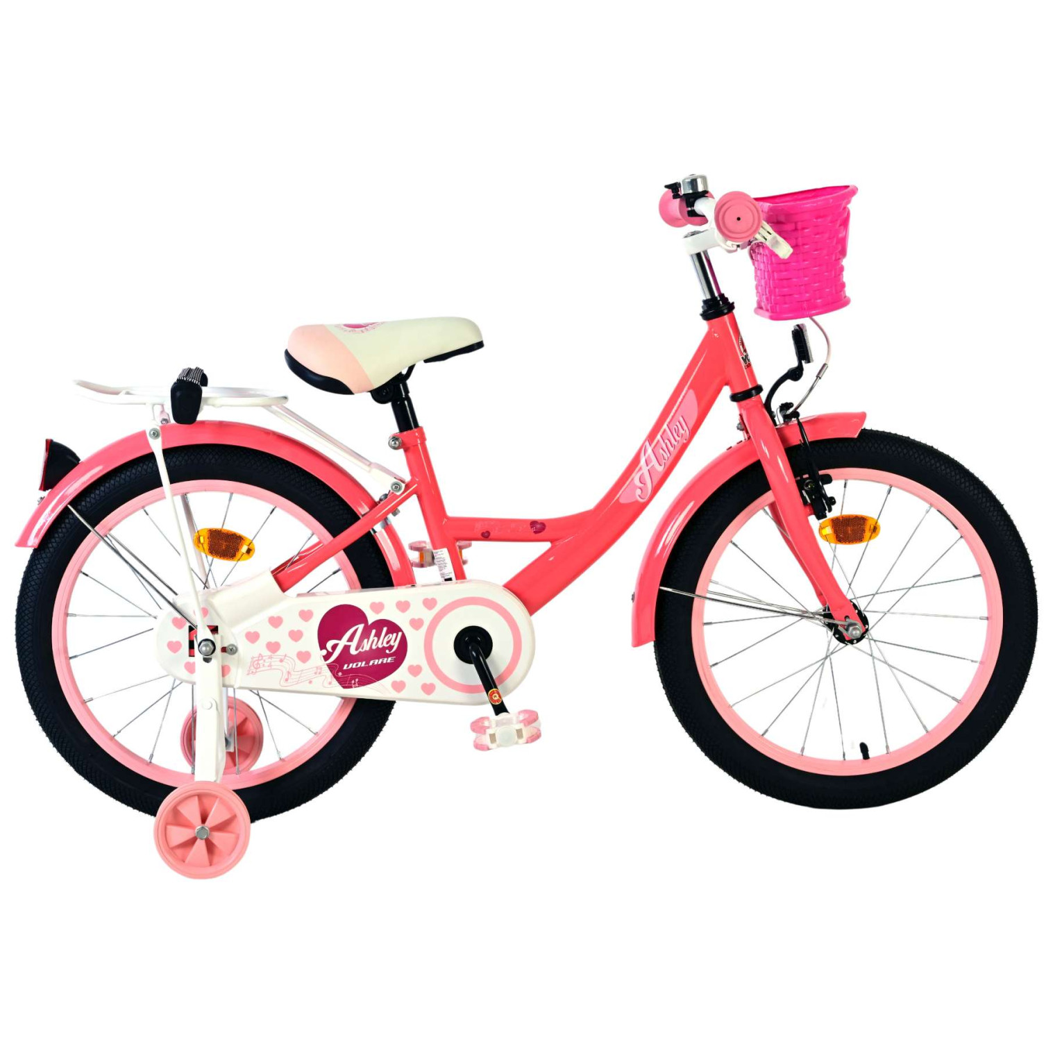 Volare Ashley Fiets - 18 inch - Roze/Rood