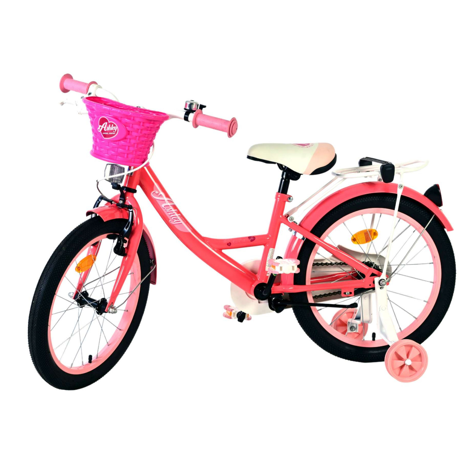 Volare Ashley Fiets - 18 inch - Roze/Rood