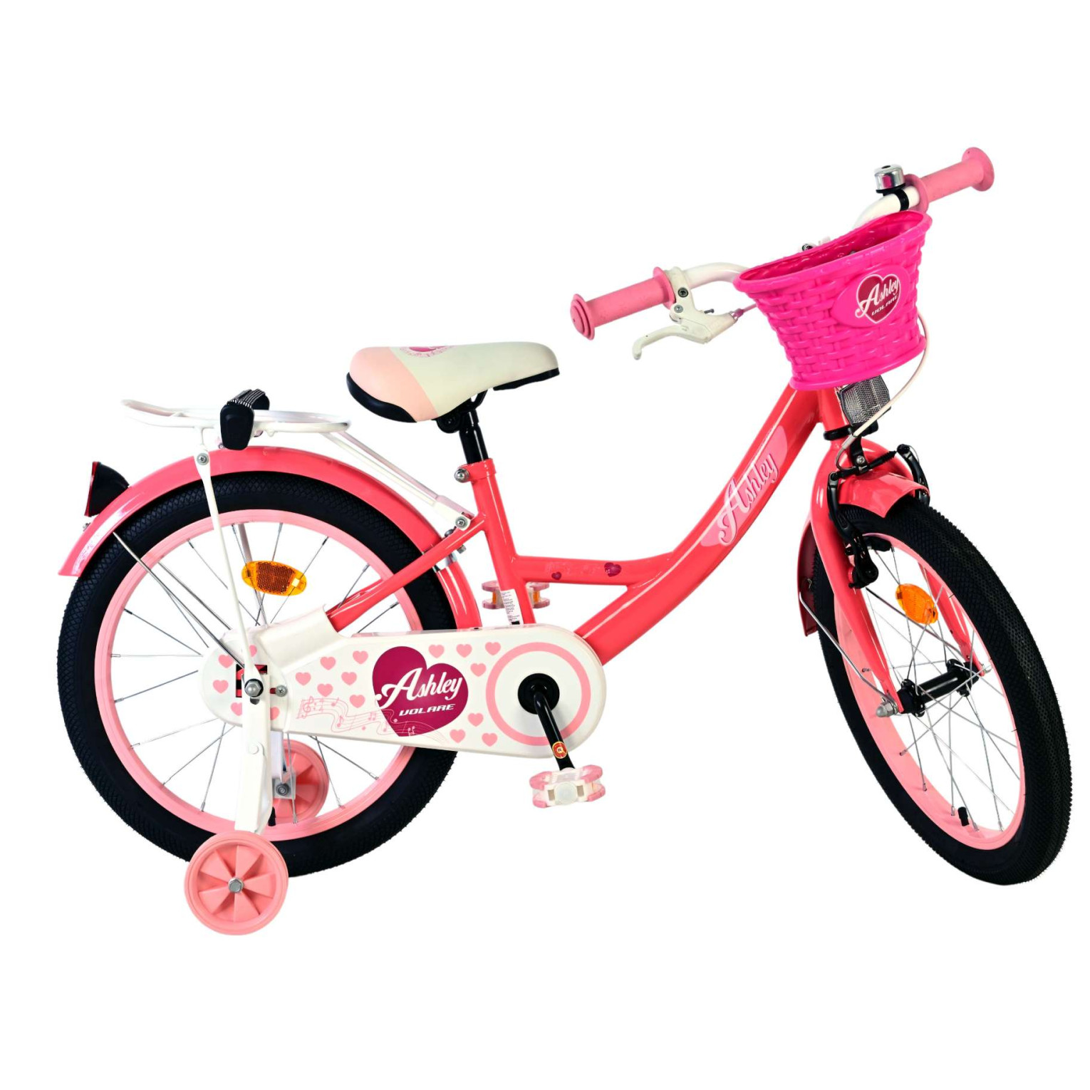 Volare Ashley Fiets - 18 inch - Roze/Rood