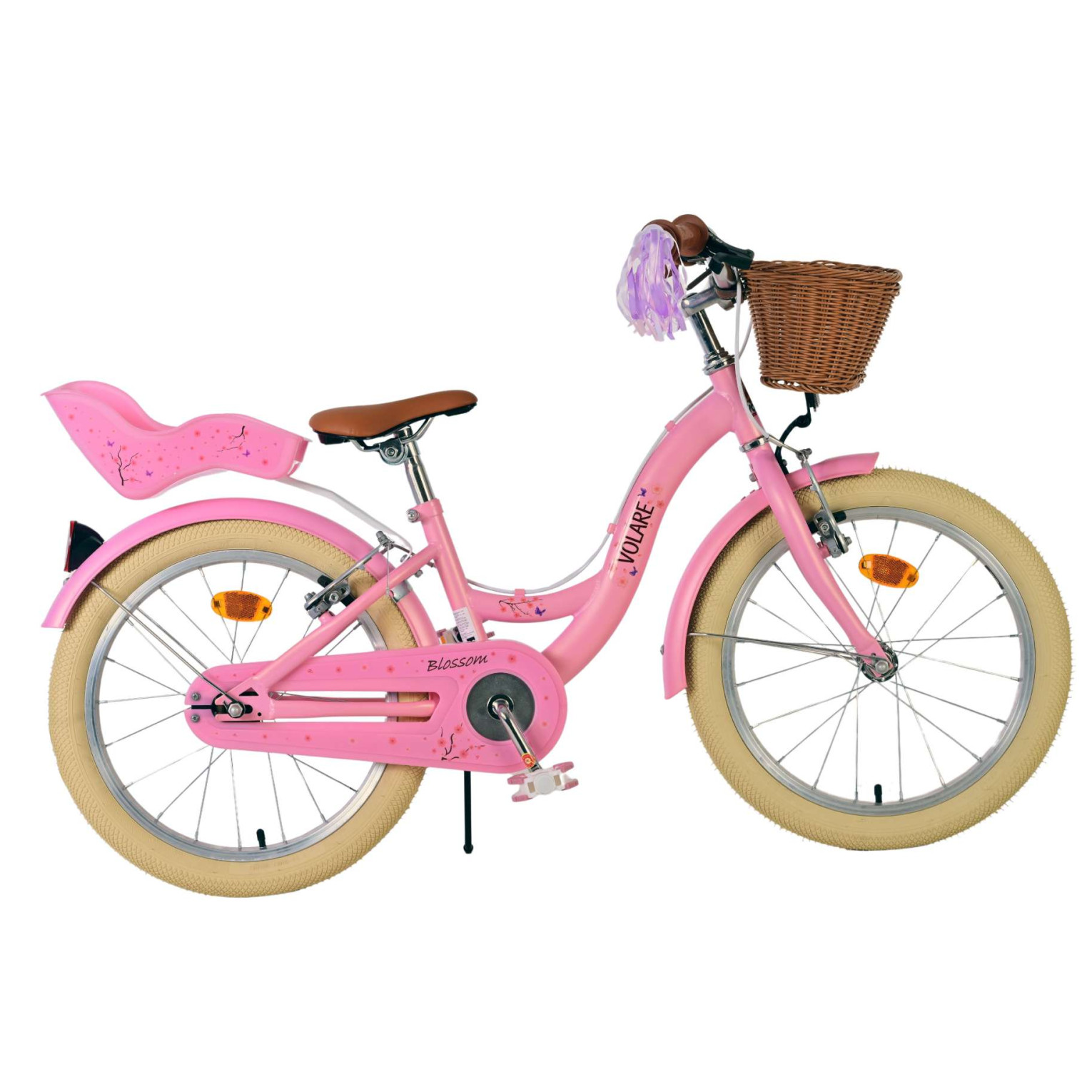 Volare Blossom Fiets - 18 inch - Roze - Twee handremmen
