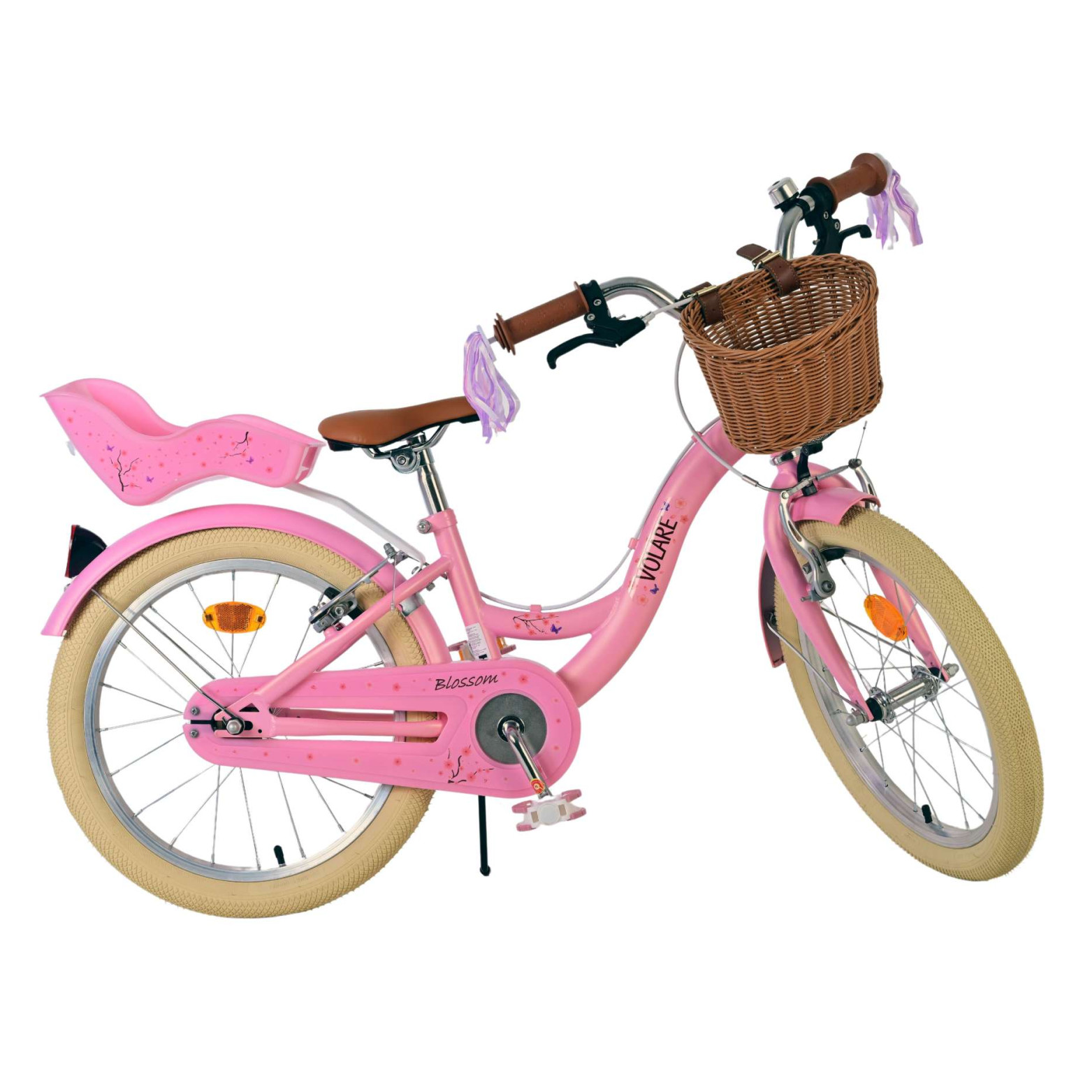 Volare Blossom Fiets - 18 inch - Roze - Twee handremmen