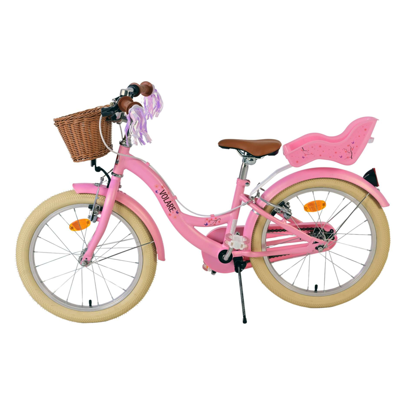 Volare Blossom Fiets - 18 inch - Roze - Twee handremmen