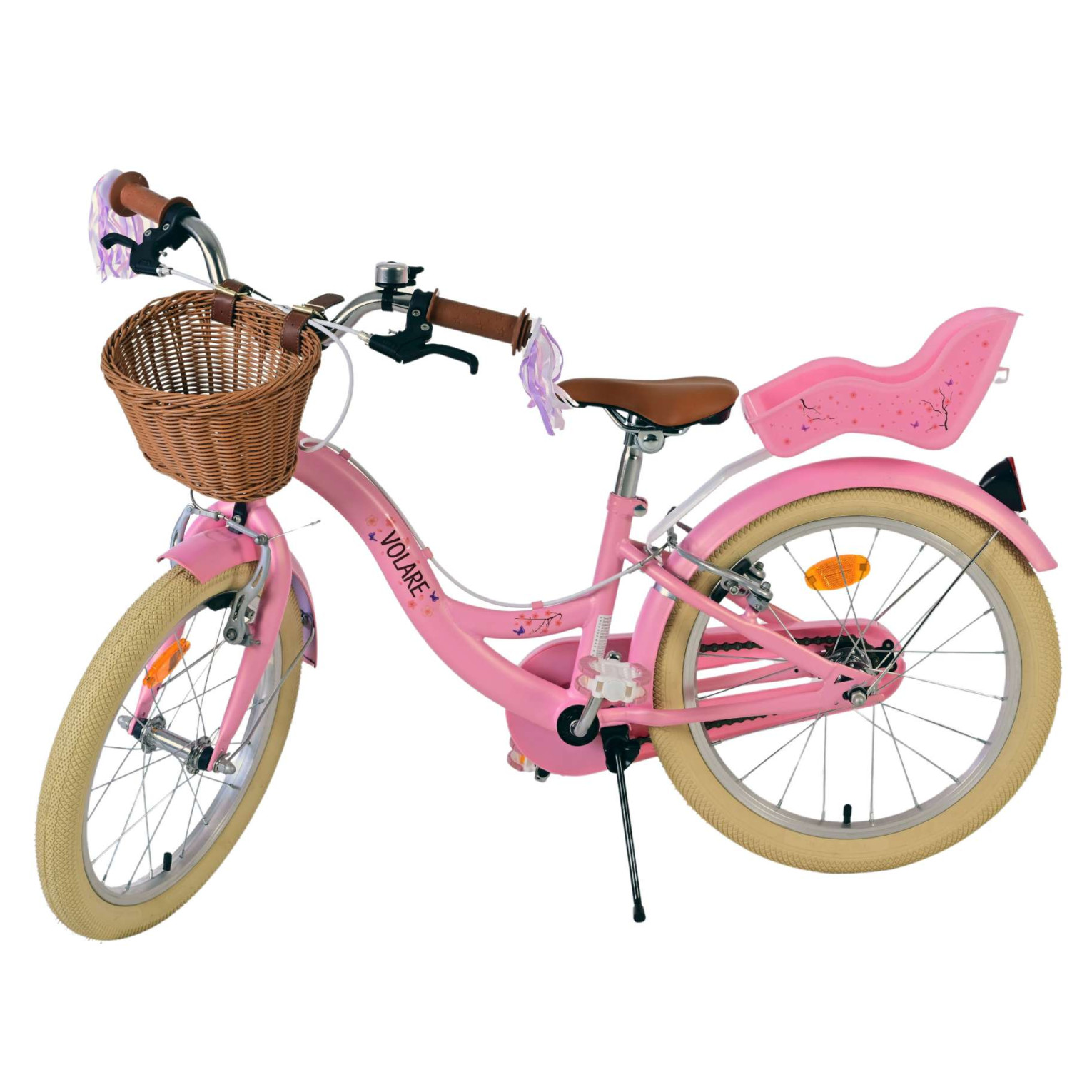 Volare Blossom Fiets - 18 inch - Roze - Twee handremmen
