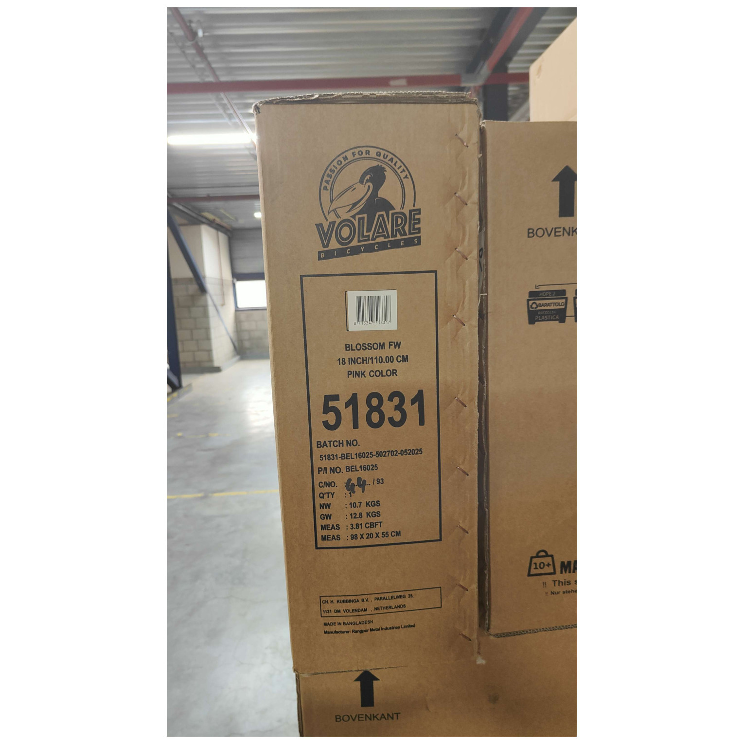 Volare Blossom Fiets - 18 inch - Roze - Twee handremmen