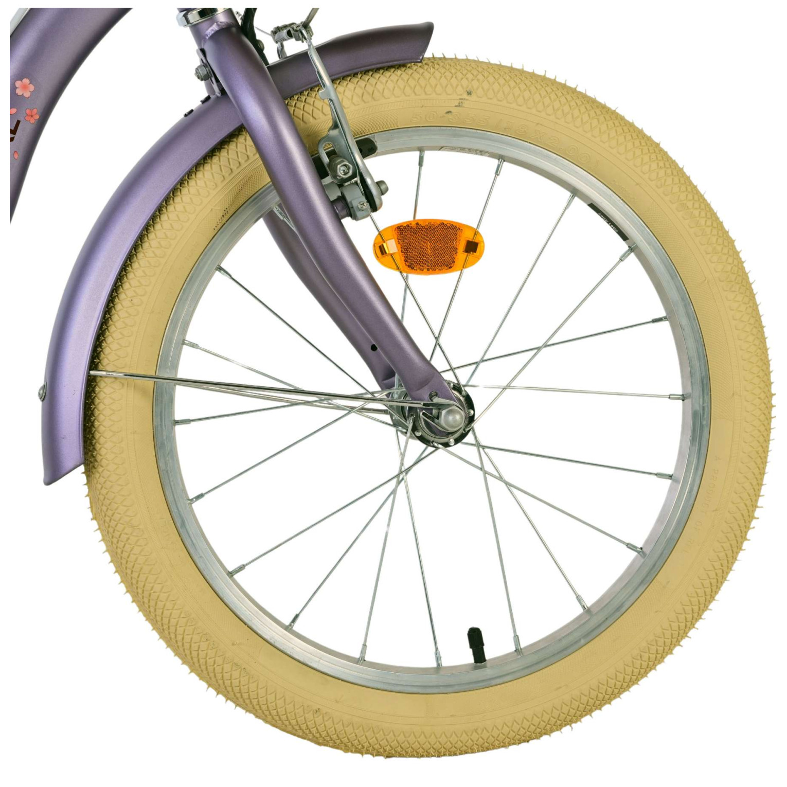 Volare Blossom Fiets - 18 inch - Paars - Twee Handremmen
