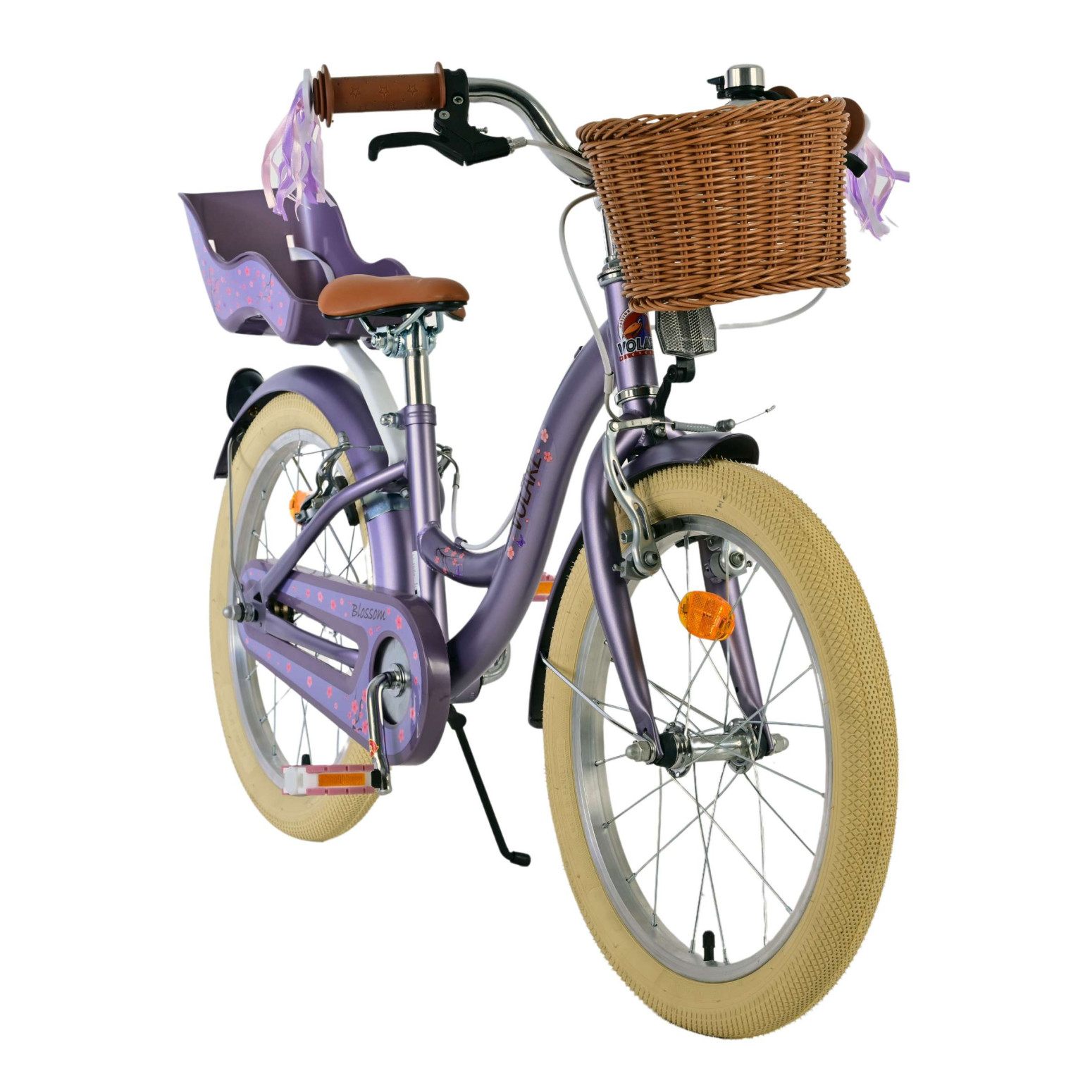 Volare Blossom Fiets - 18 inch - Paars - Twee Handremmen