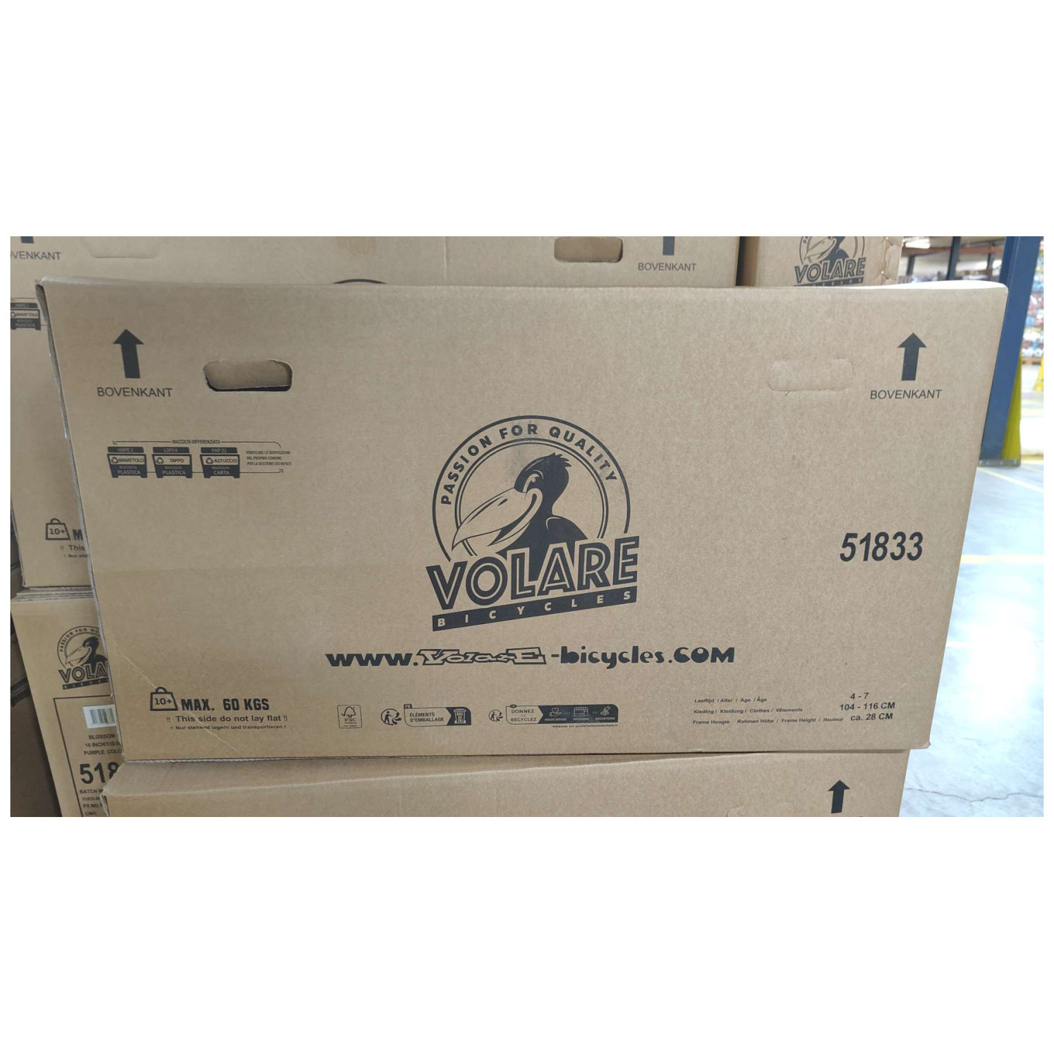 Volare Blossom Fiets - 18 inch - Paars - Twee Handremmen