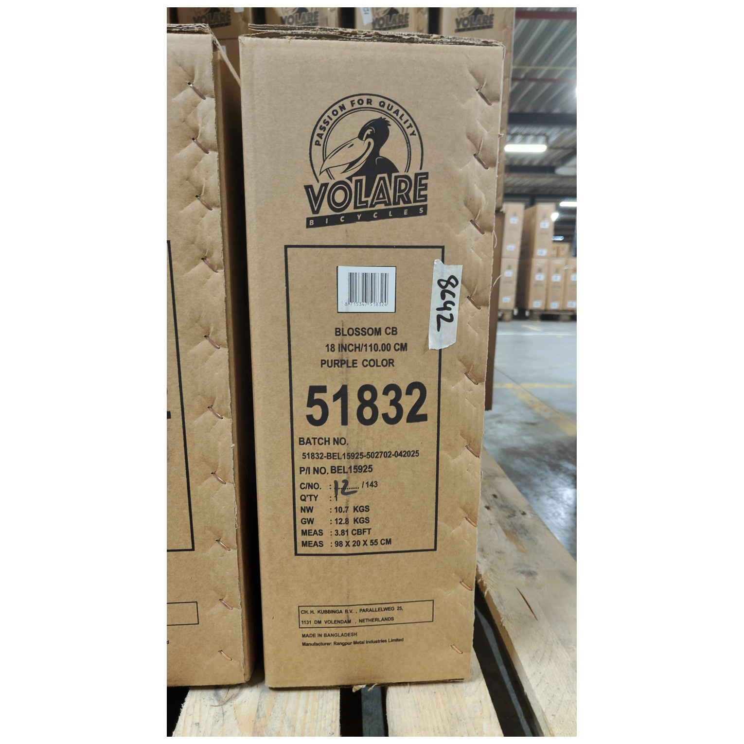 Volare Blossom Fiets - 18 inch - Paars