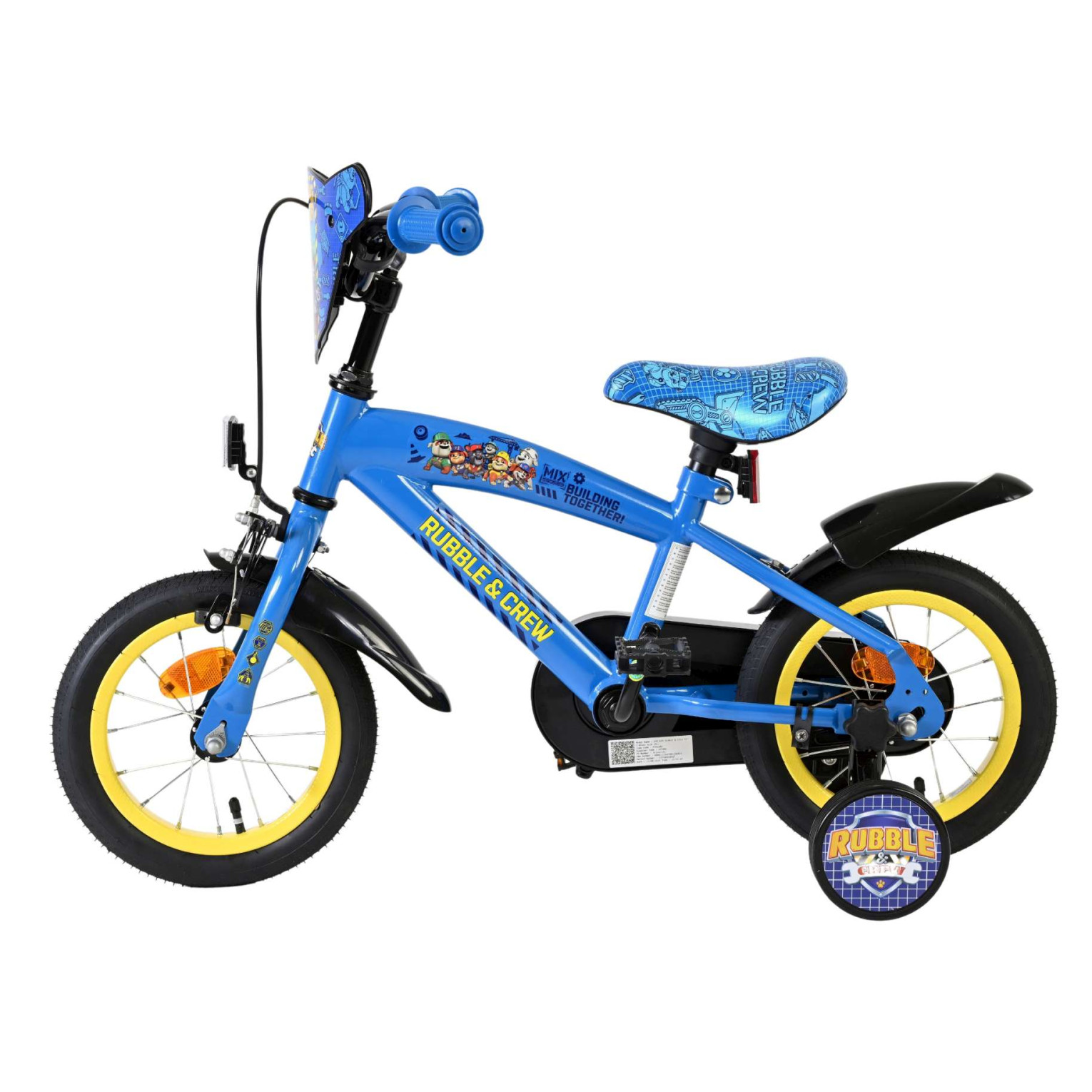 Rubble & Crew - Fiets - 12 inch - Blauw
