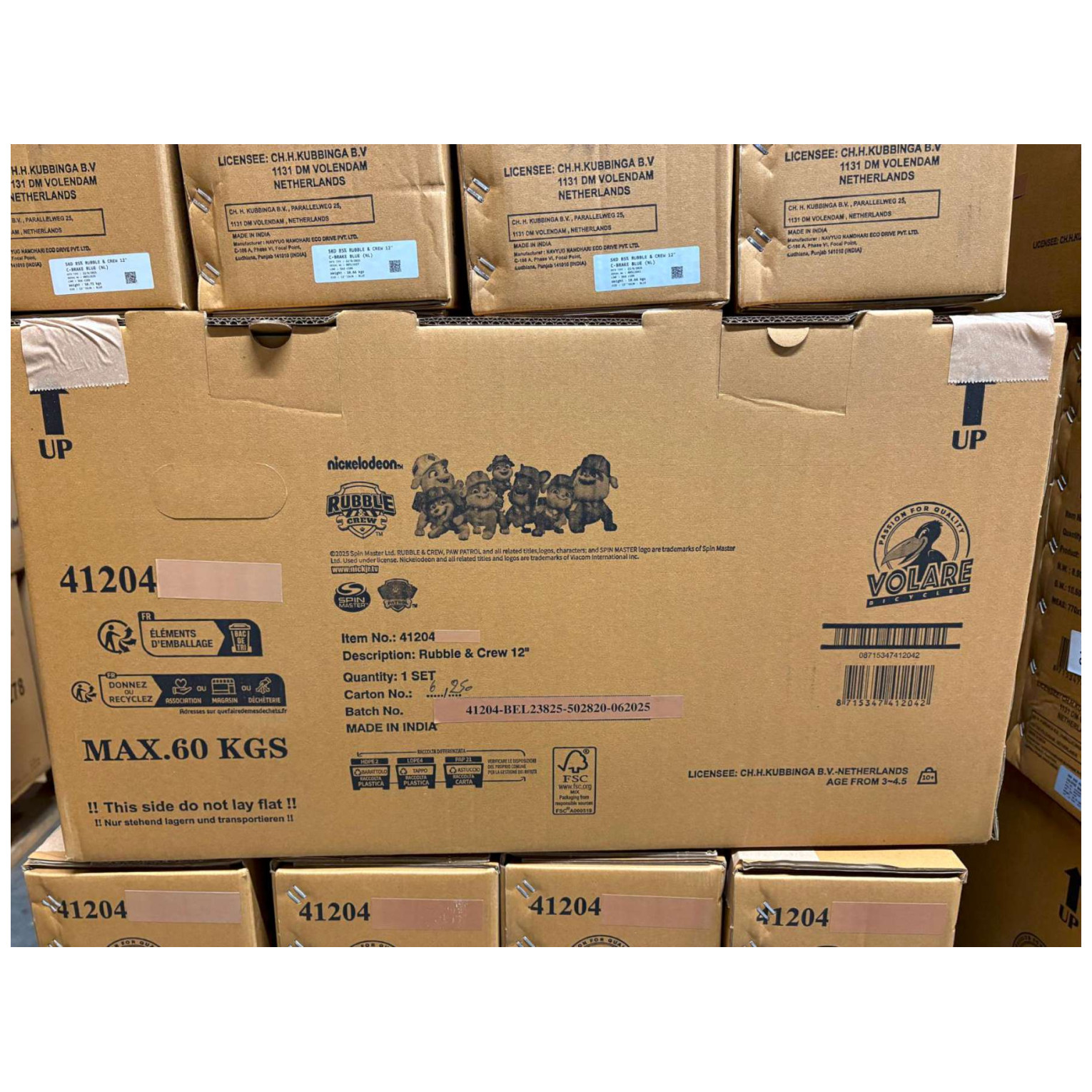 Rubble & Crew - Fiets - 12 inch - Blauw