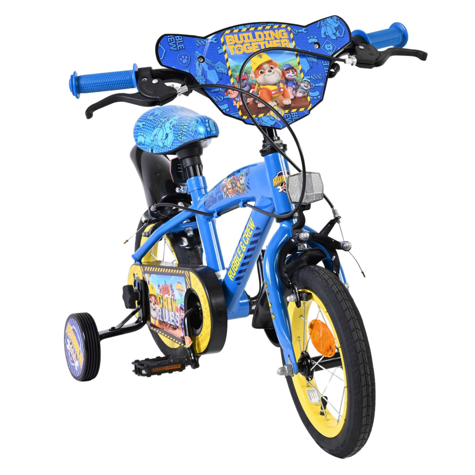 Rubble & Crew - Fiets - 12 inch - Blauw - Twee handremmen