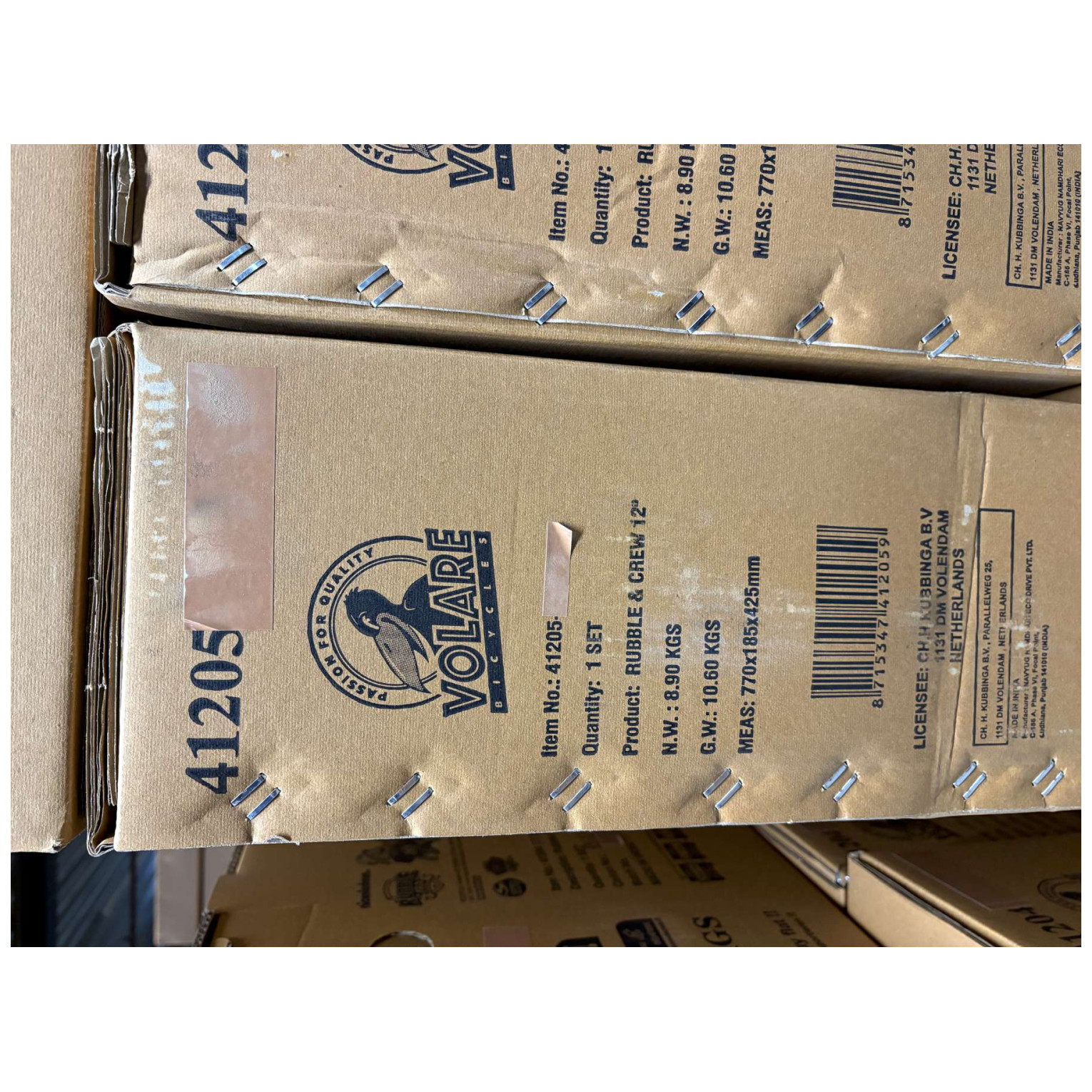 Rubble & Crew - Fiets - 12 inch - Blauw - Twee handremmen