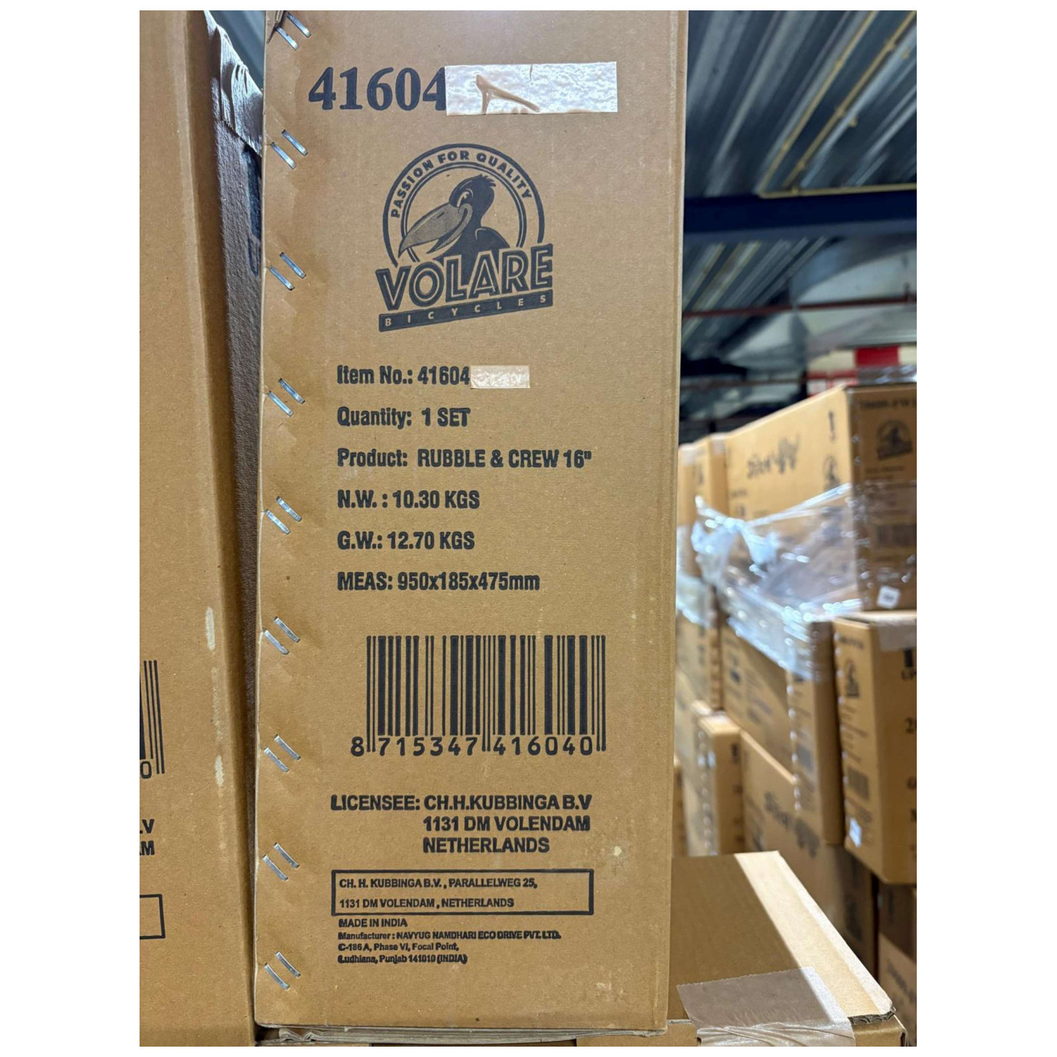 Rubble & Crew Fiets - 16 inch - Blauw