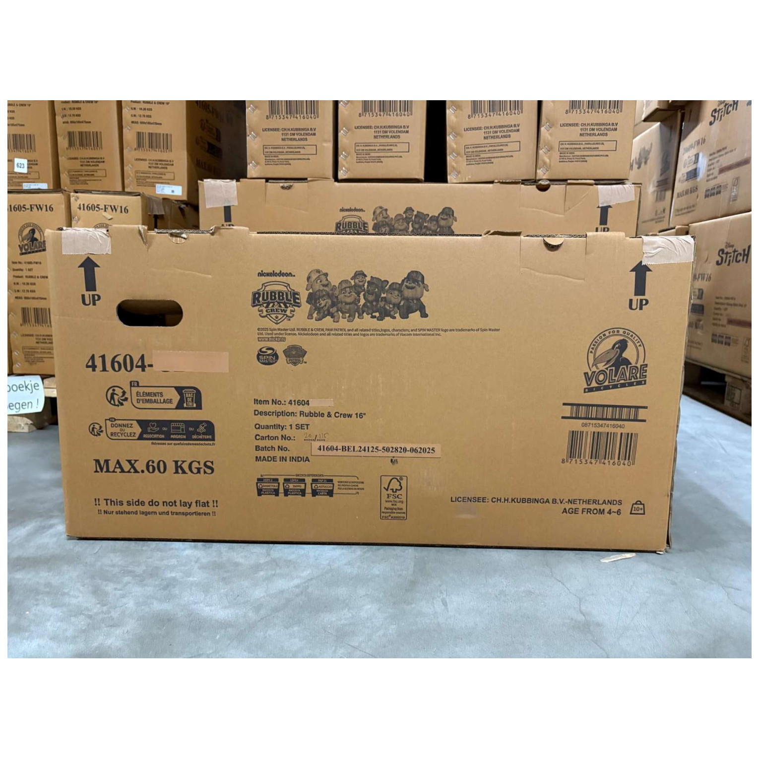 Rubble & Crew Fiets - 16 inch - Blauw