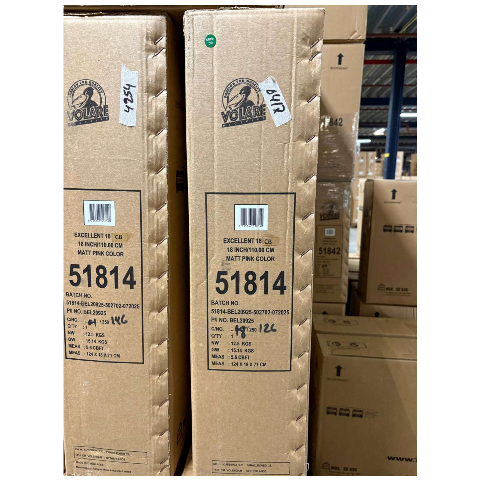 Volare Excellent Fiets - 18 inch - Mat Roze