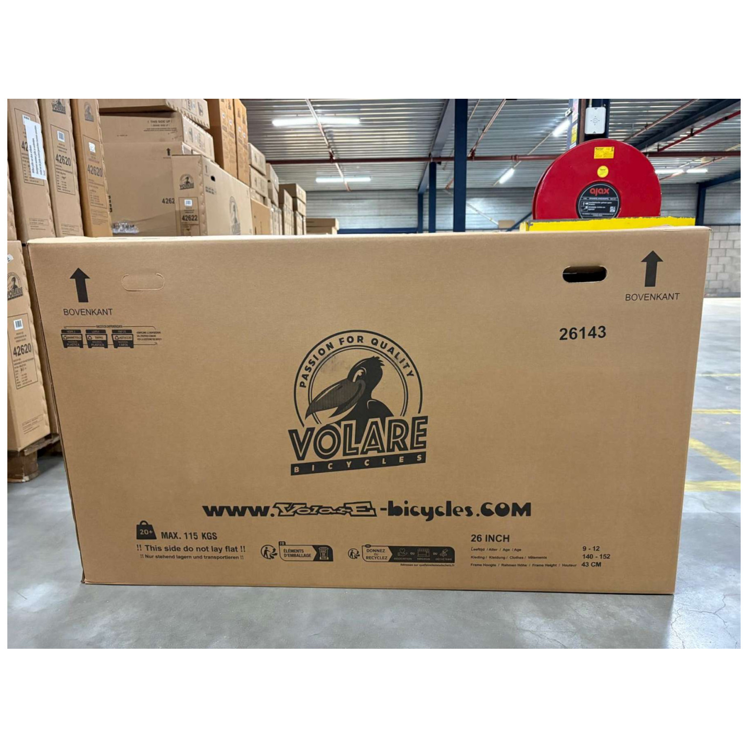 Volare Excellent Fiets - 26 inch - Mat Roze -