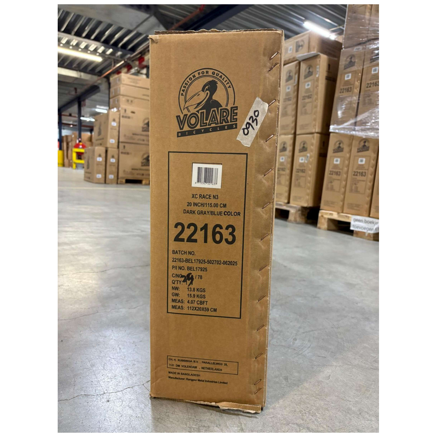 Volare XC Race Fiets - 20 inch - Nexus 3 - Blauw/Grijs