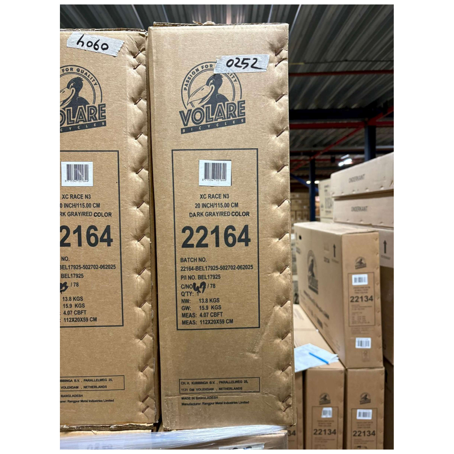 Volare XC Race Fiets - 20 inch - Nexus 3 - Rood/Grijs