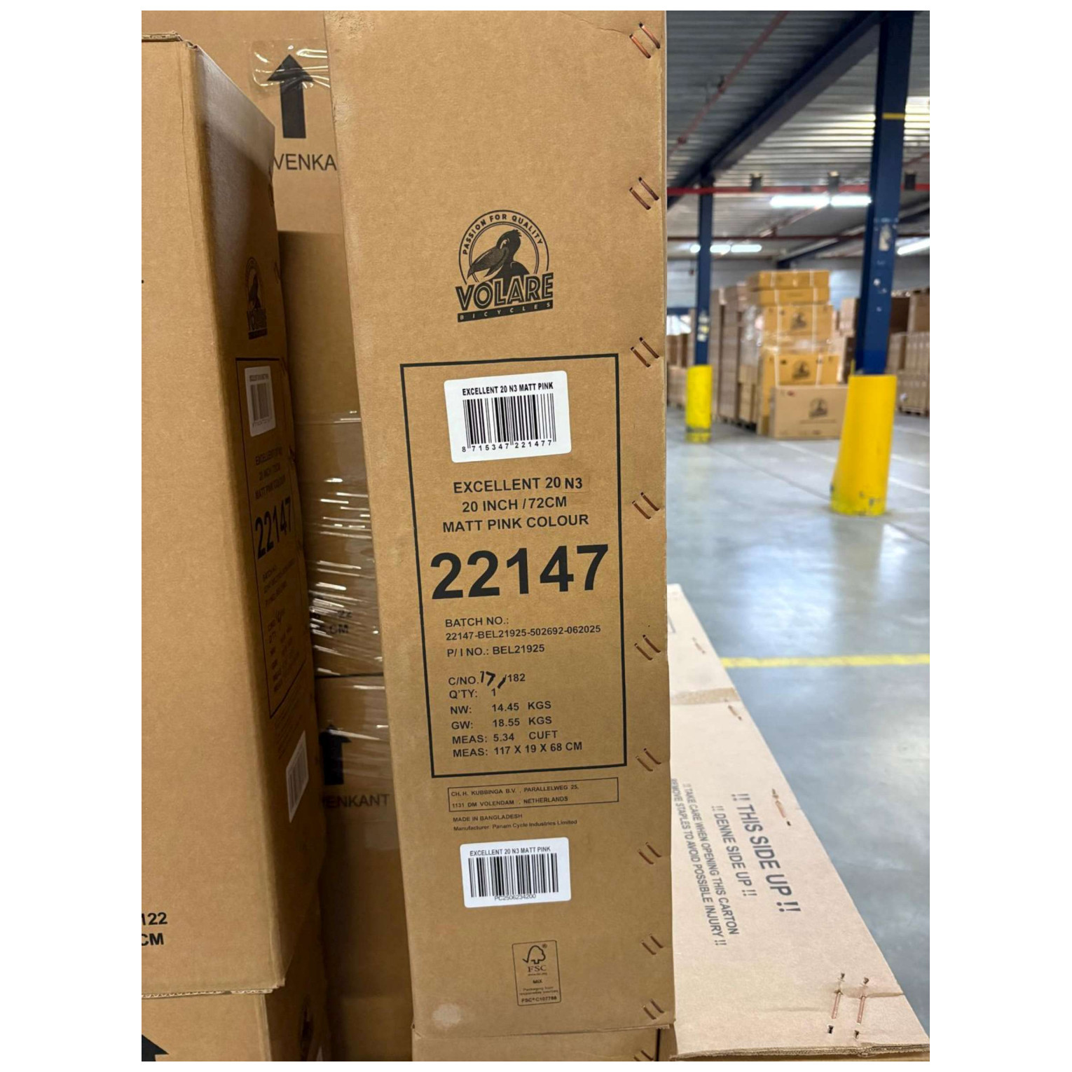 Volare Excellent Fiets - 20 inch - Mat Roze -