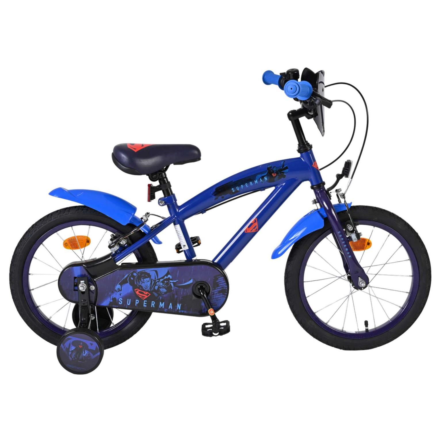 Superman Fiets - 16 inch - Blauw - Twee handremmen