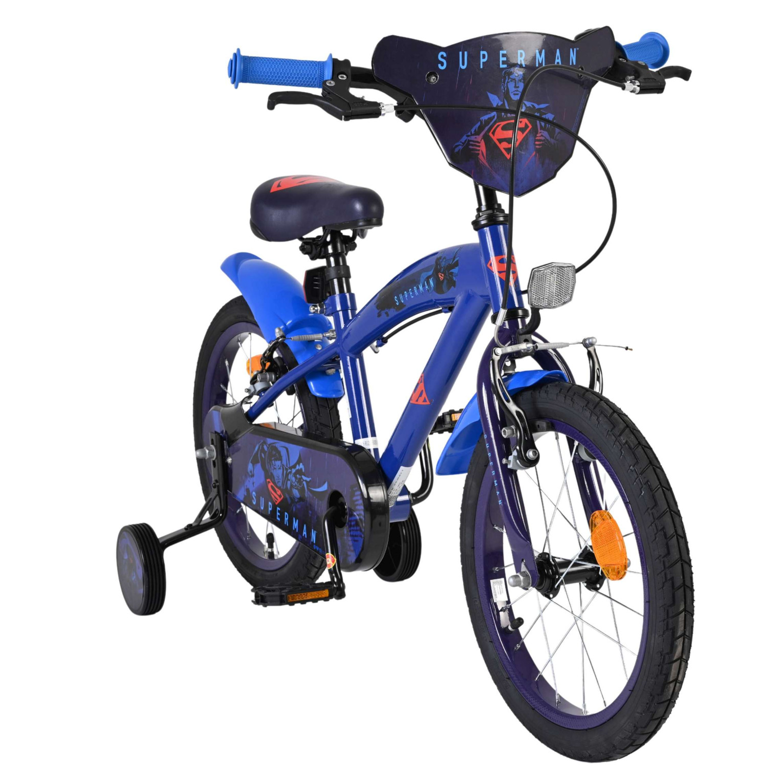 Superman Fiets - 16 inch - Blauw - Twee handremmen