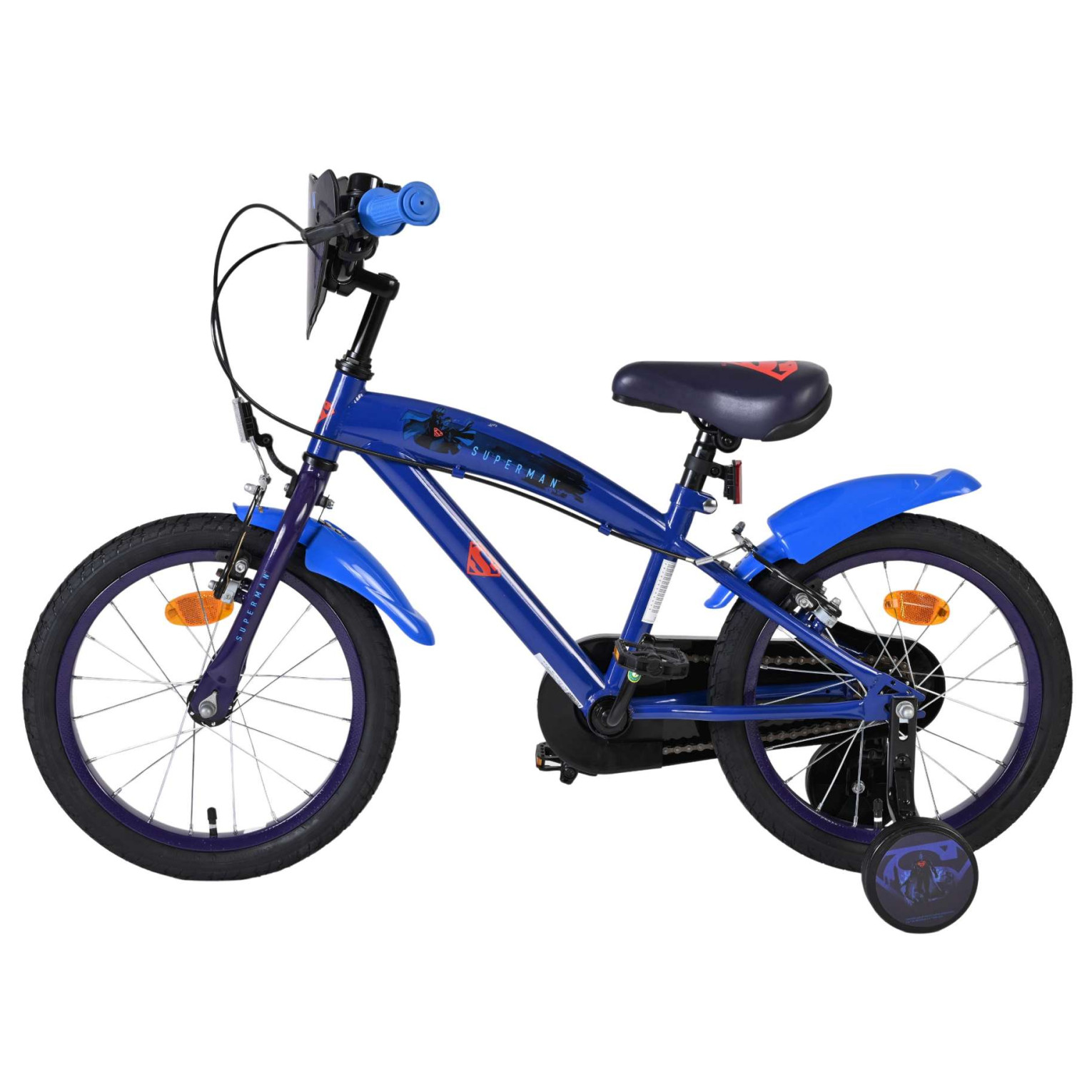 Superman Fiets - 16 inch - Blauw - Twee handremmen