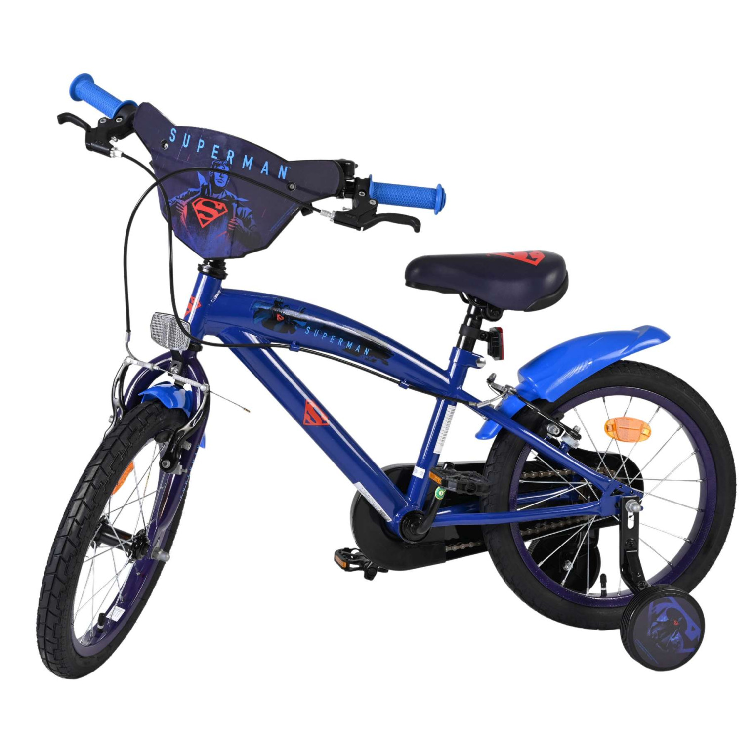 Superman Fiets - 16 inch - Blauw - Twee handremmen