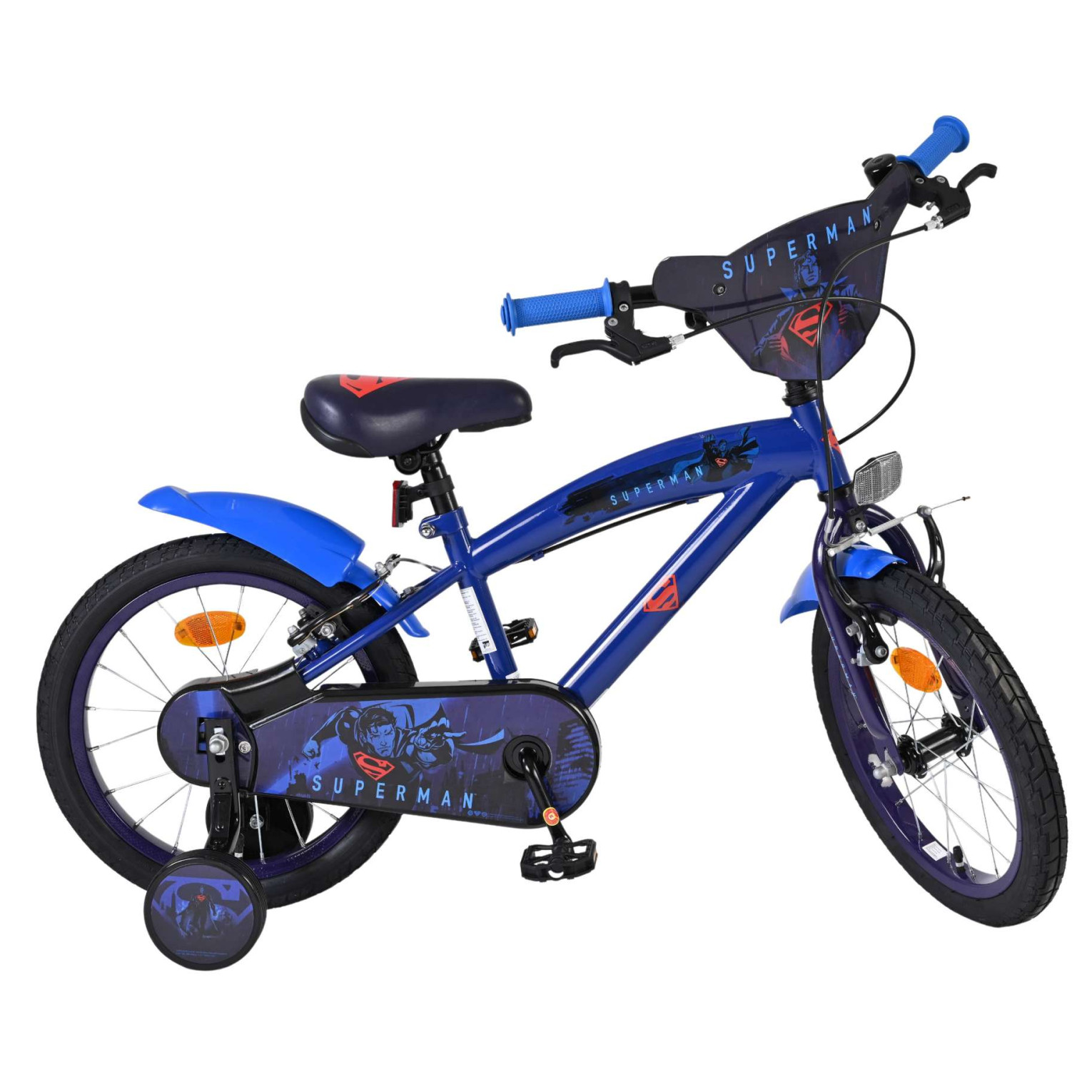 Superman Fiets - 16 inch - Blauw - Twee handremmen