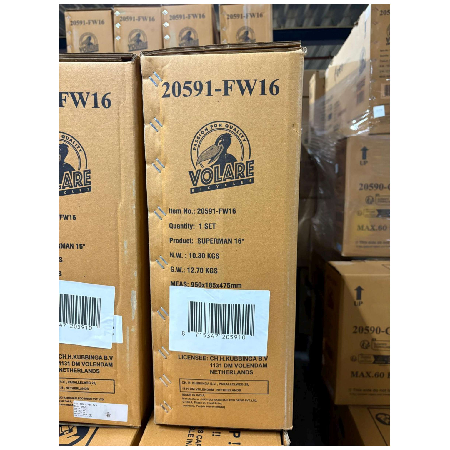 Superman Fiets - 16 inch - Blauw - Twee handremmen