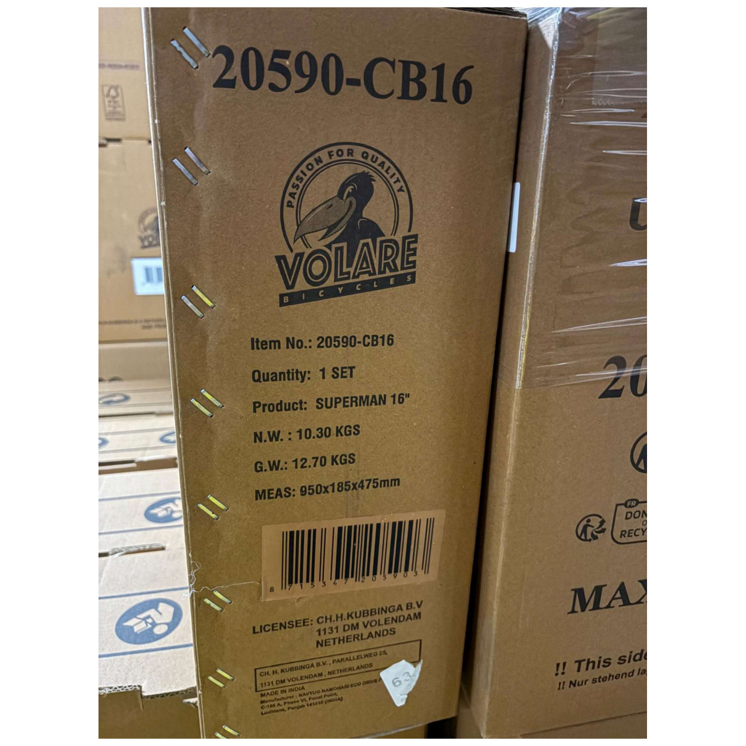 Superman Fiets - 16 inch - Blauw