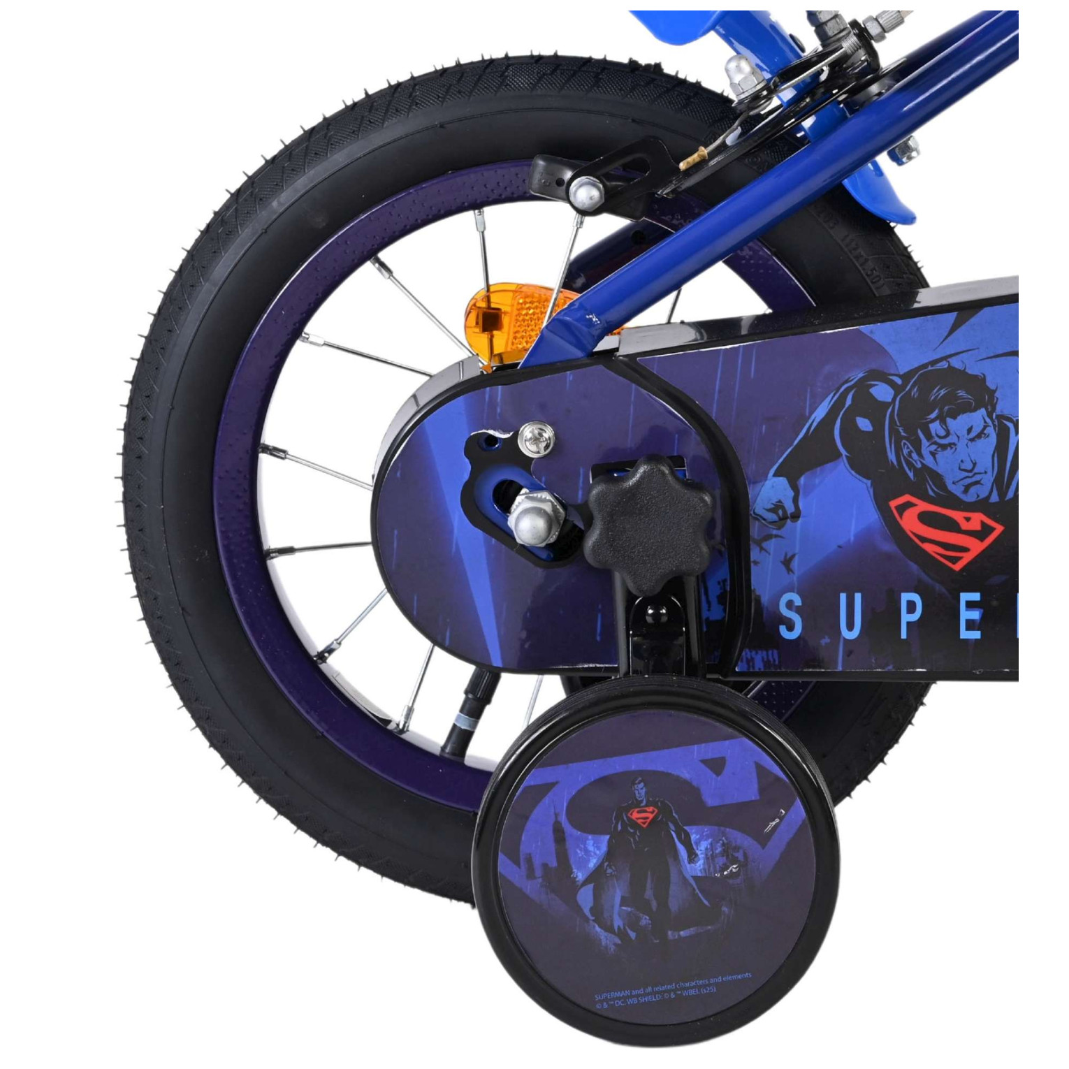 Superman Fiets - 12 inch - Blauw - Twee handremmen