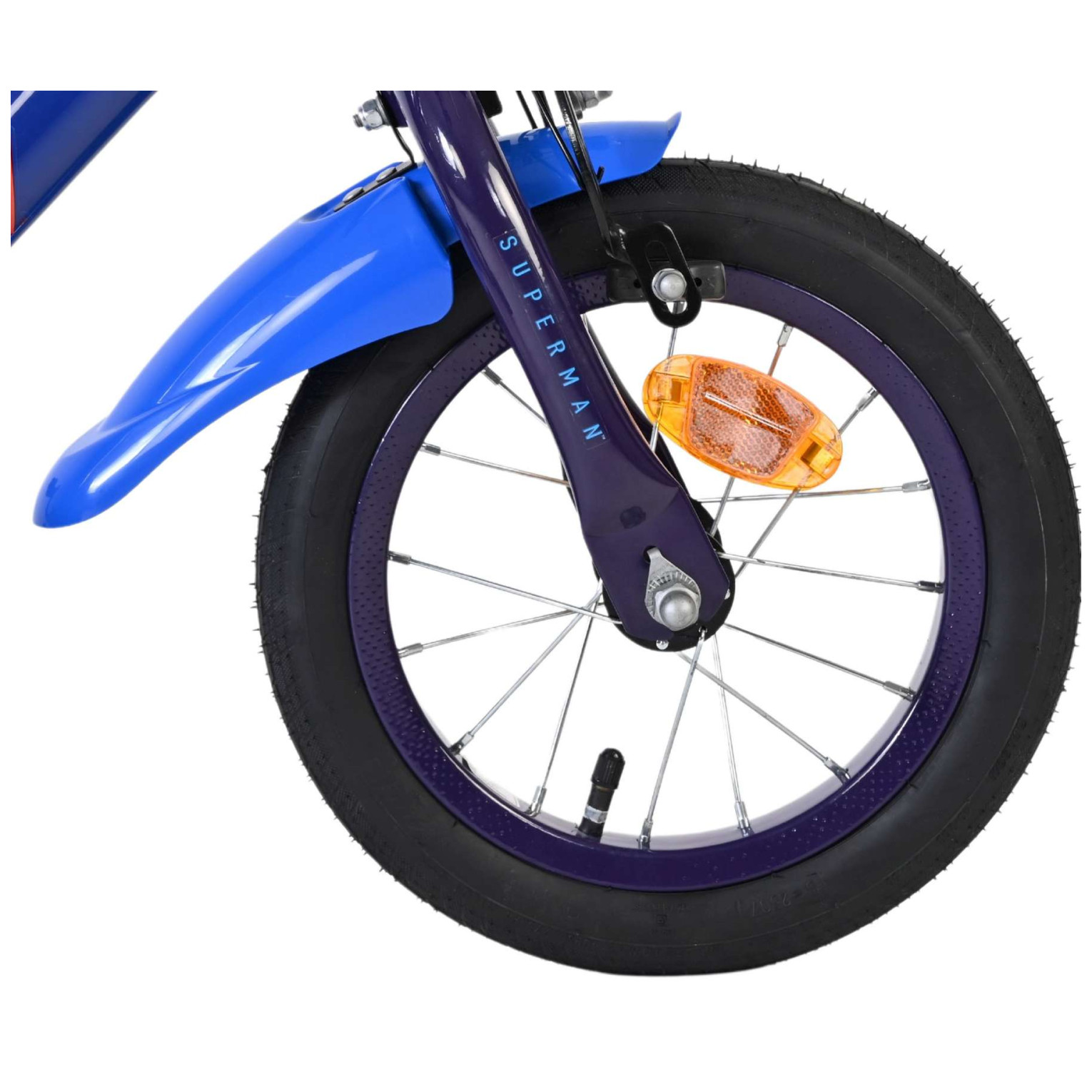 Superman Fiets - 12 inch - Blauw - Twee handremmen