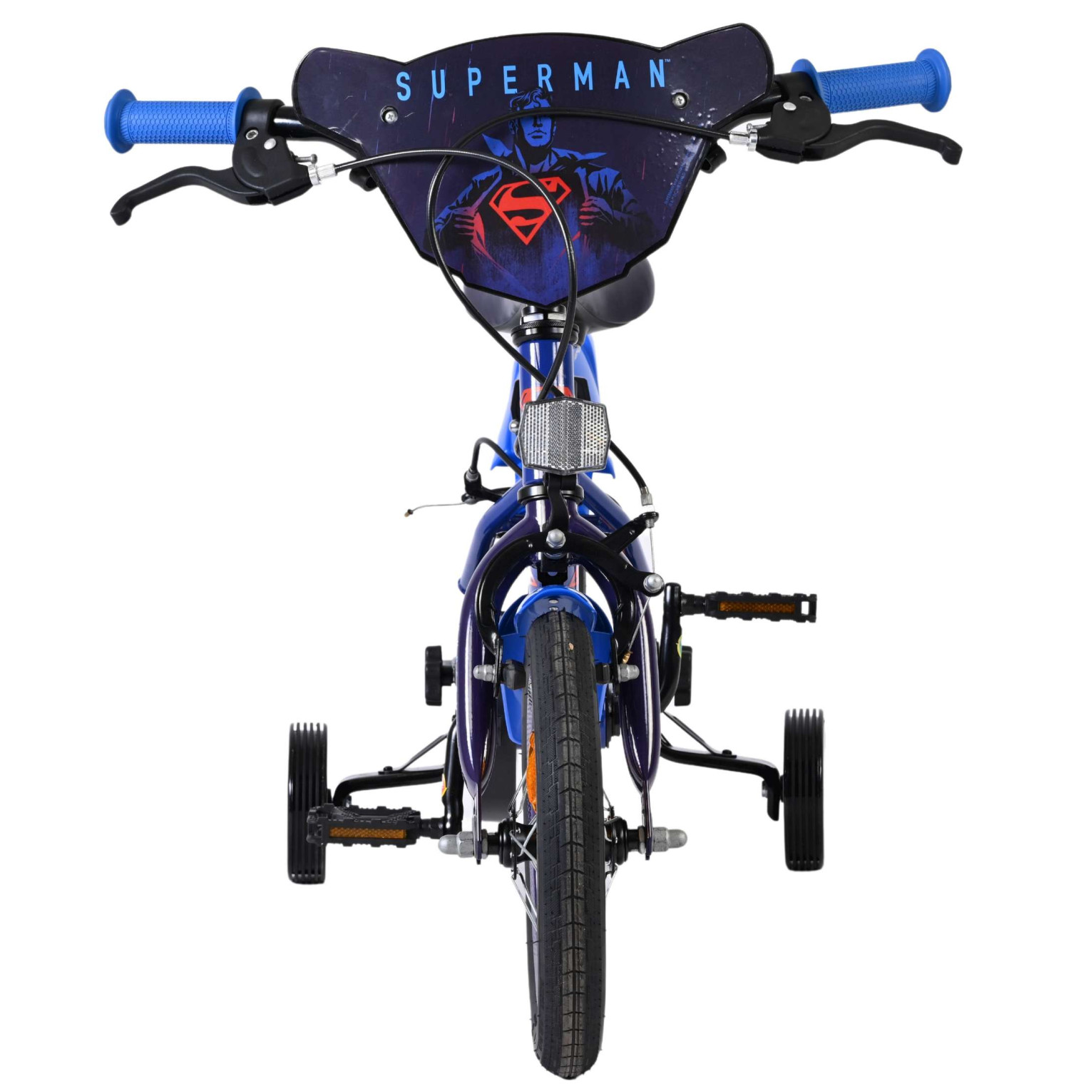 Superman Fiets - 12 inch - Blauw - Twee handremmen