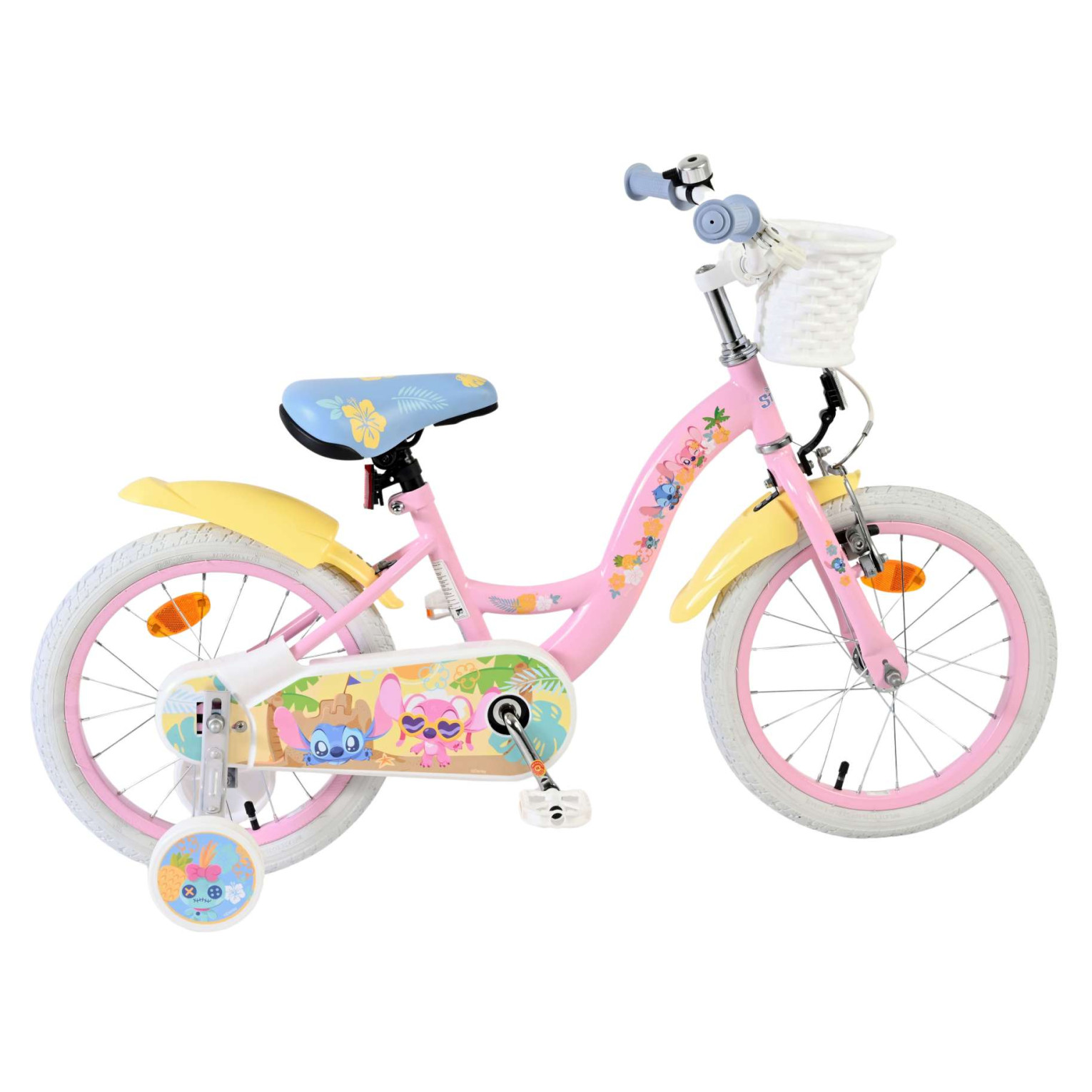 Disney Stitch Fiets - 16 inch - Roze